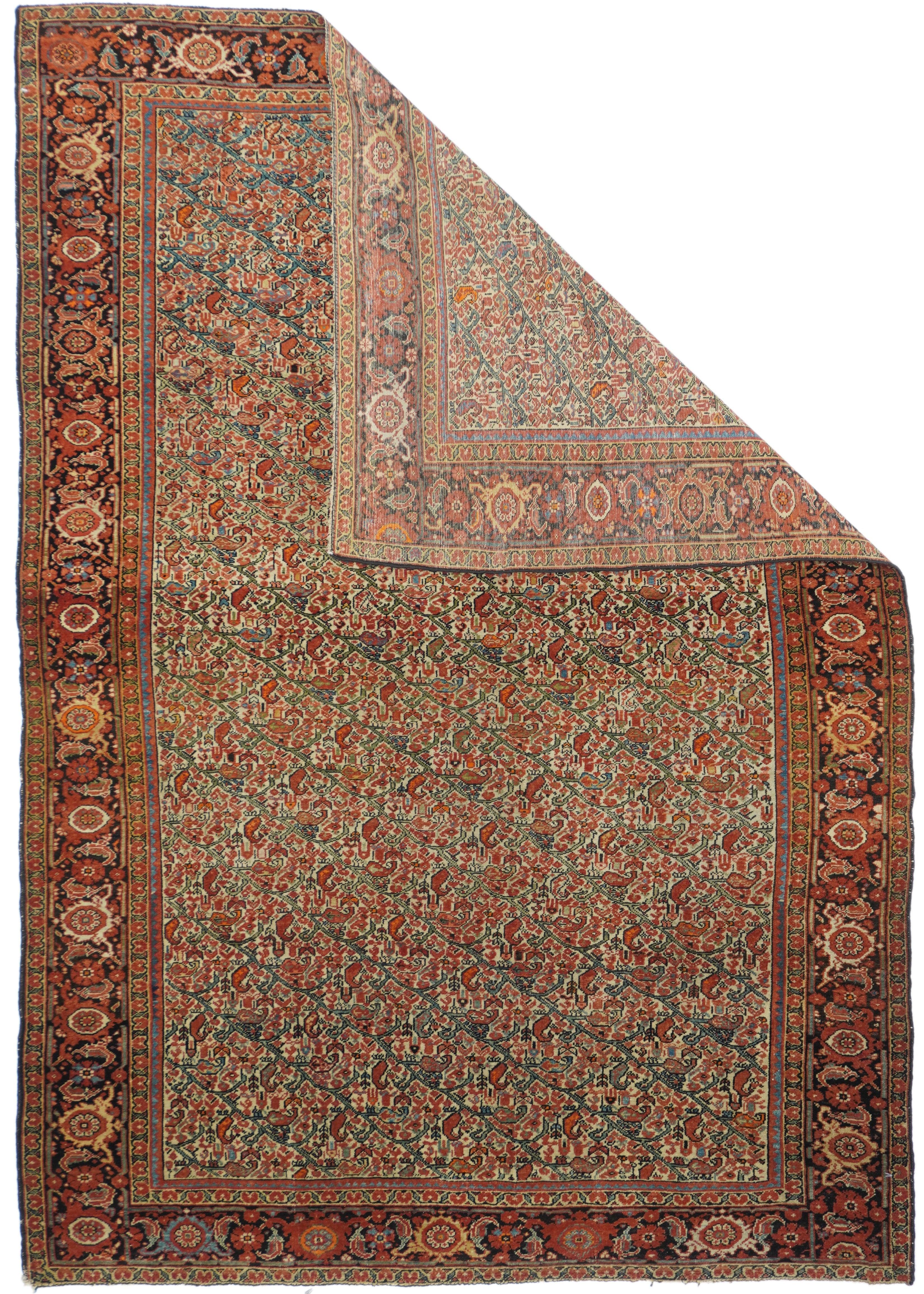 Alfombra Malayer Antigua 4'4'' x 6'2''.