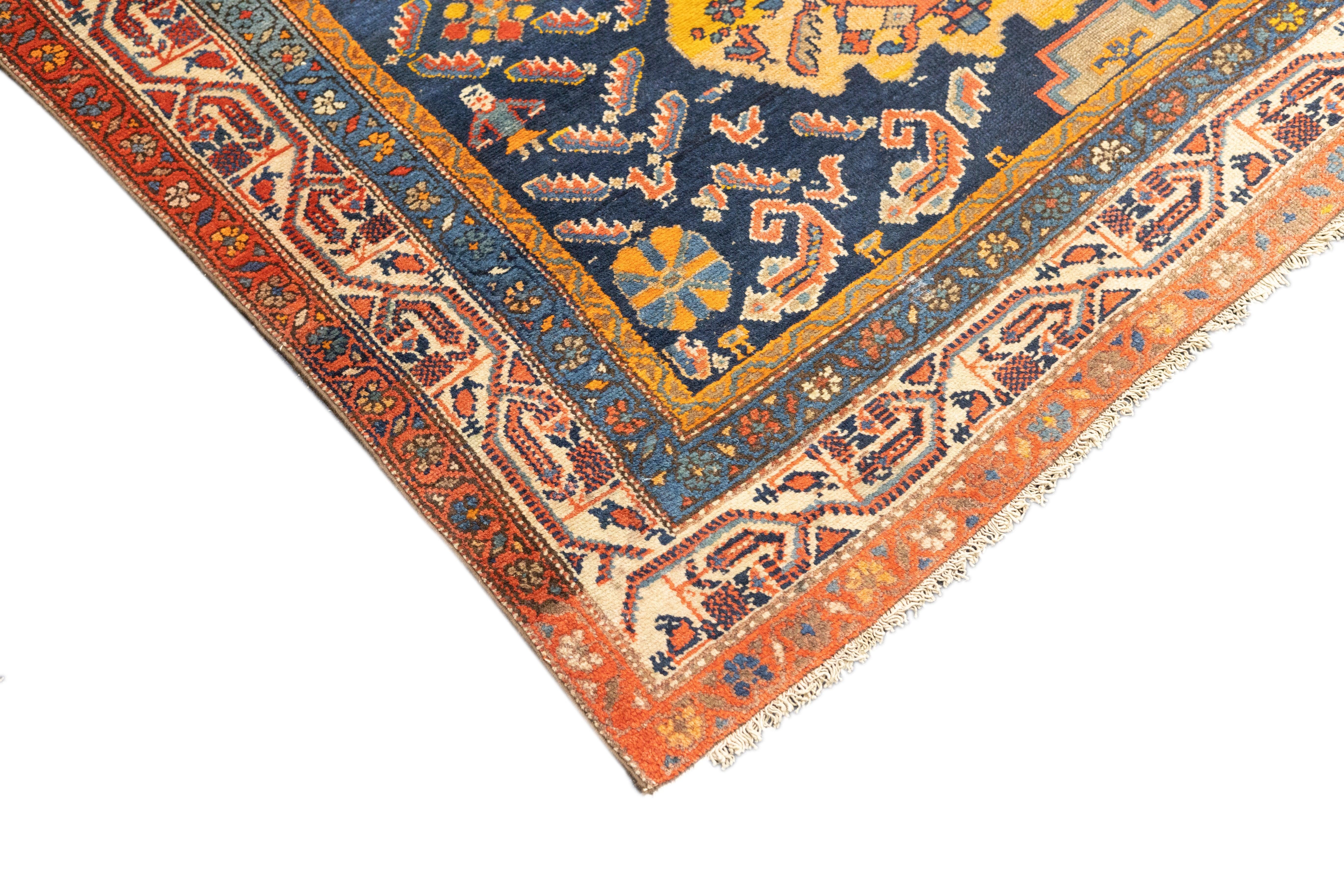 Persian Antique Malayer Rug 4'4'' x 6'2'' For Sale