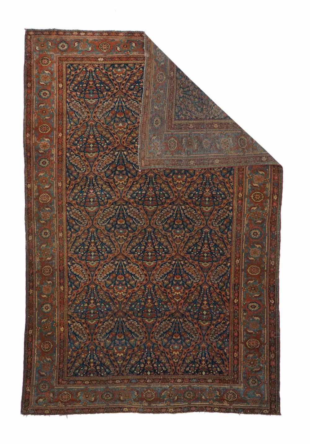 Antiker Malayer-Teppich 4'4'' x 6'6''.