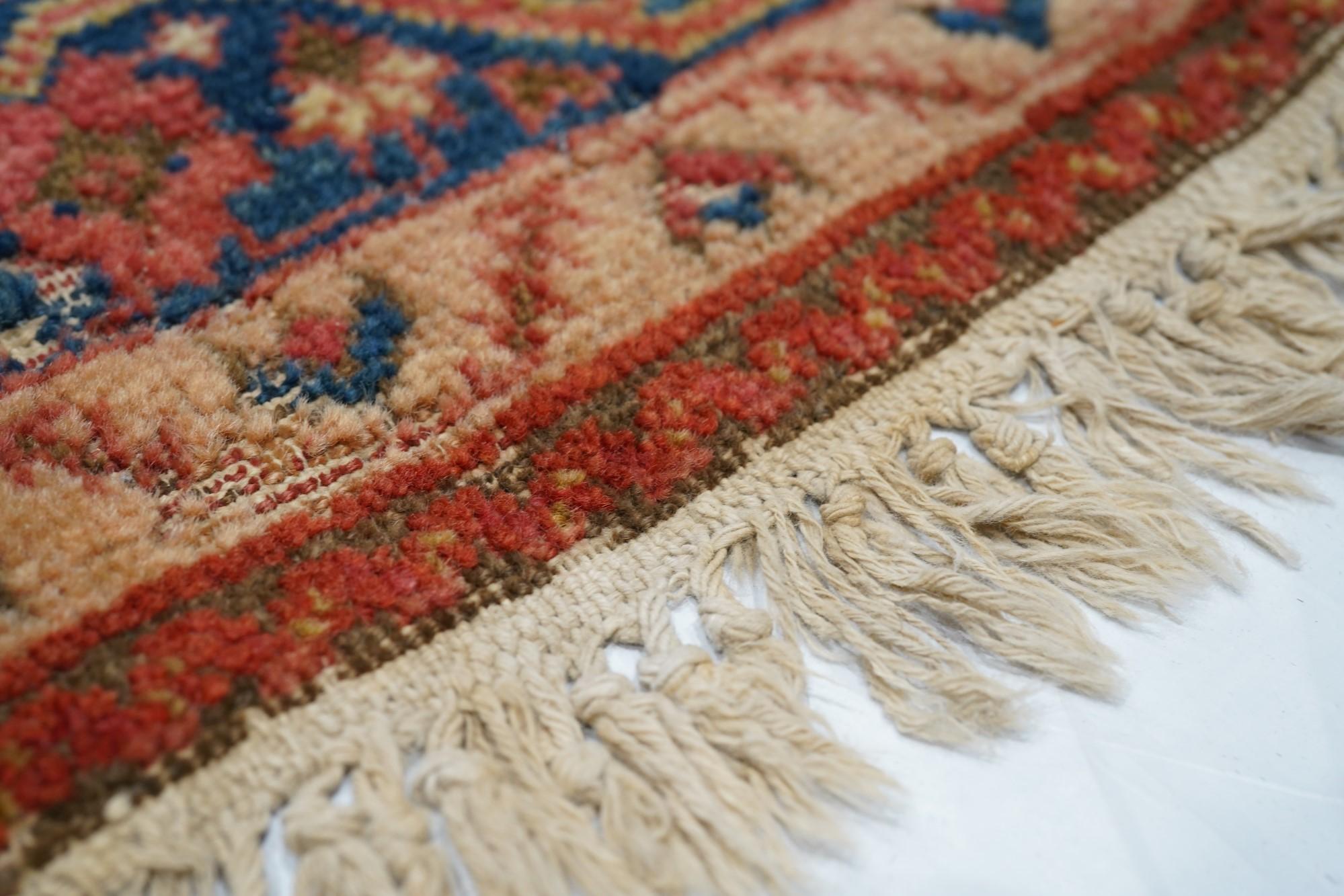 Wool Antique Persian Malayer Shabby Chic Rug  For Sale