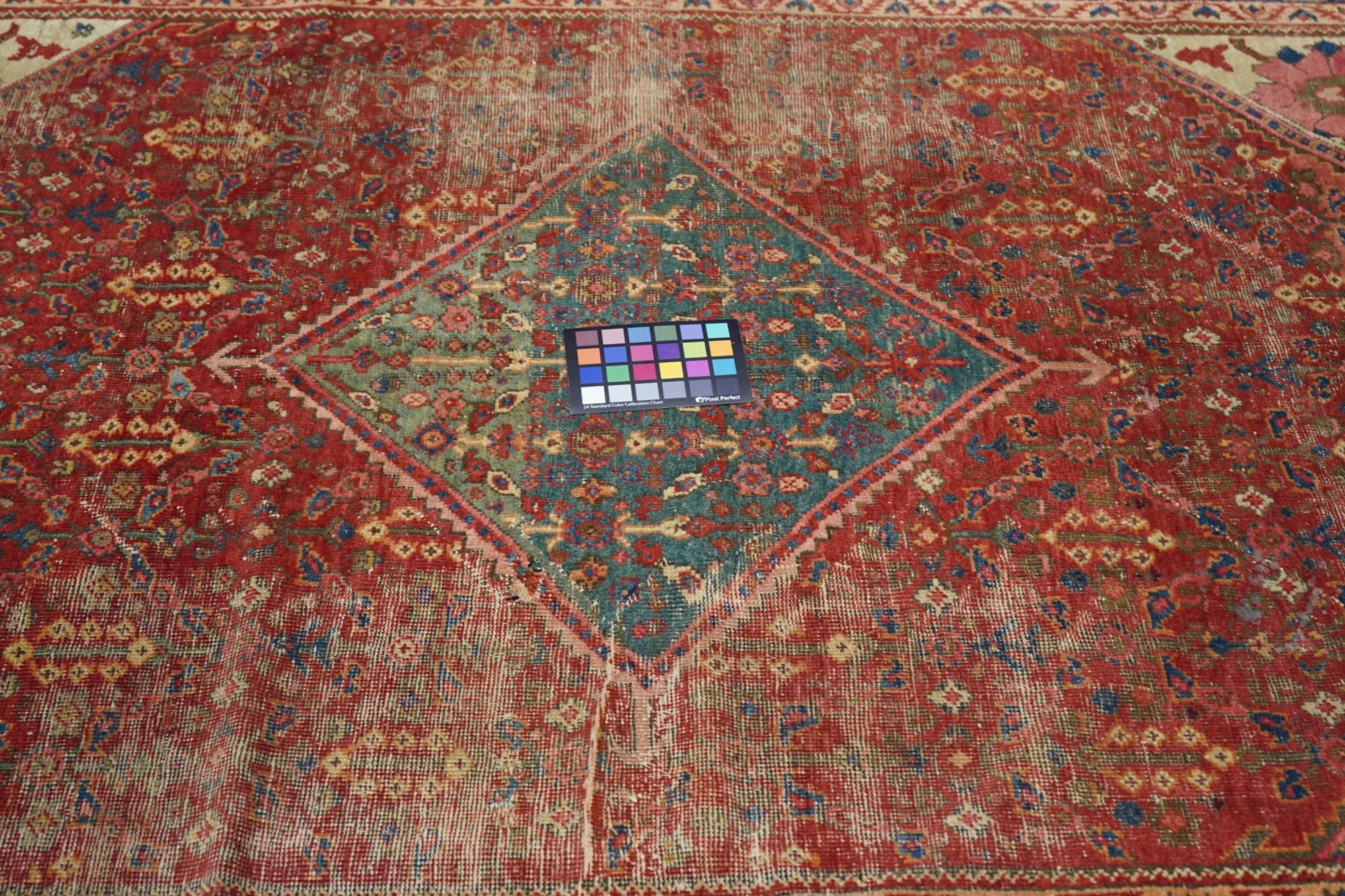 Antique Persian Malayer Shabby Chic Rug 4'6'' x 6'7'' For Sale 3