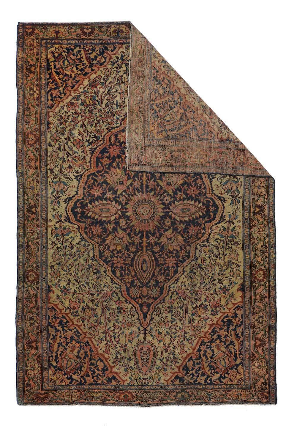 Antiker Malayer-Teppich 4'7'' x 6'8''. Es handelt sich um einen westpersischen Malayer im 