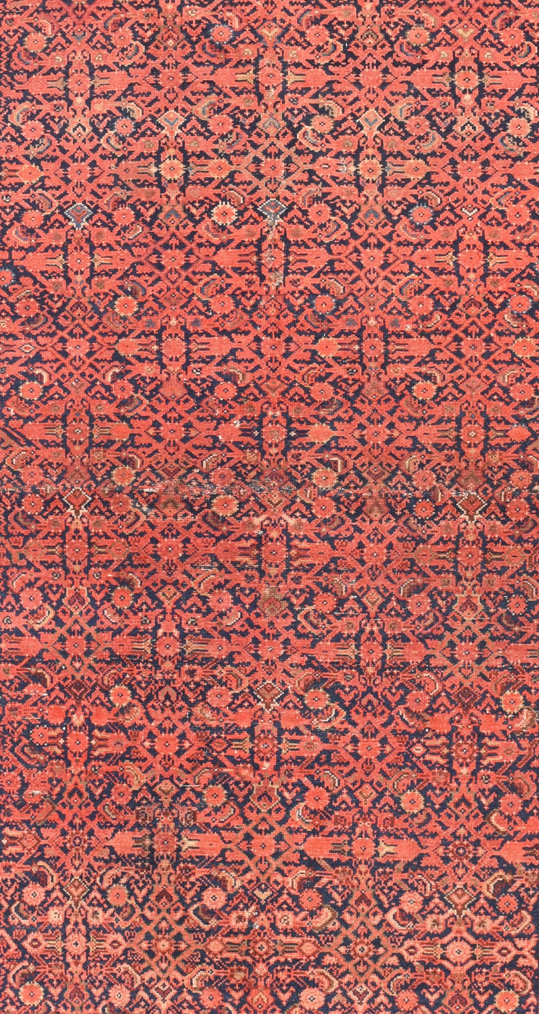 Hand-Knotted Antique Malayer Rug 5'2'' x 7'11'' For Sale
