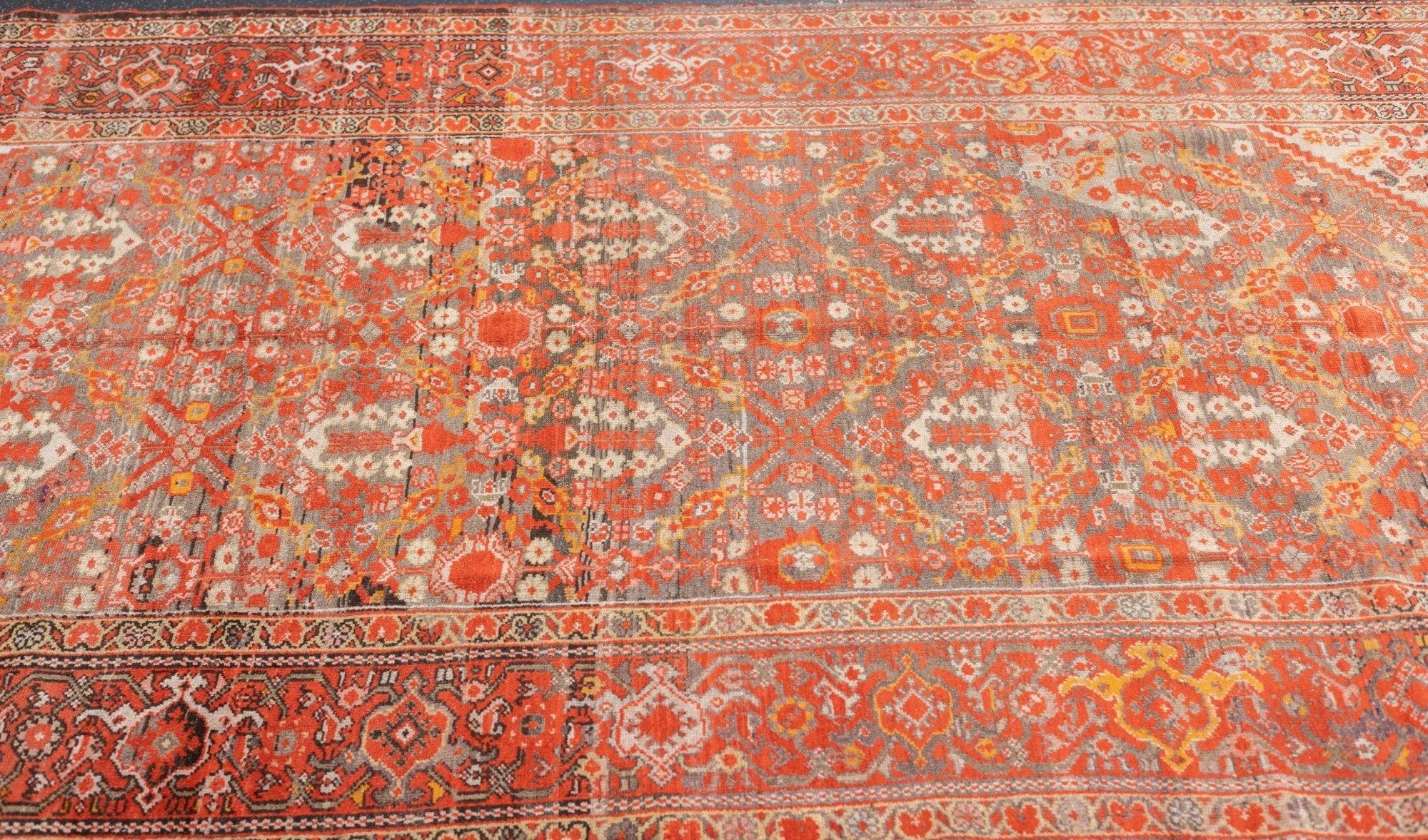 Hand-Knotted Antique Malayer Rug 5'5'' x 9'10'' For Sale