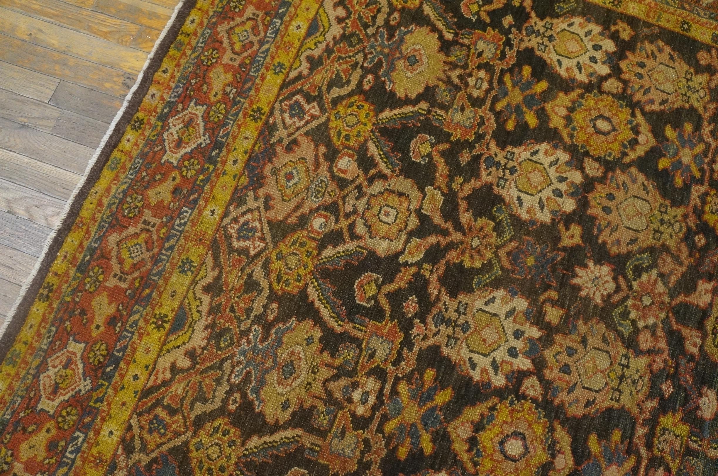 Wool Late 19th Century Persian Malayer Carpet ( 6'2