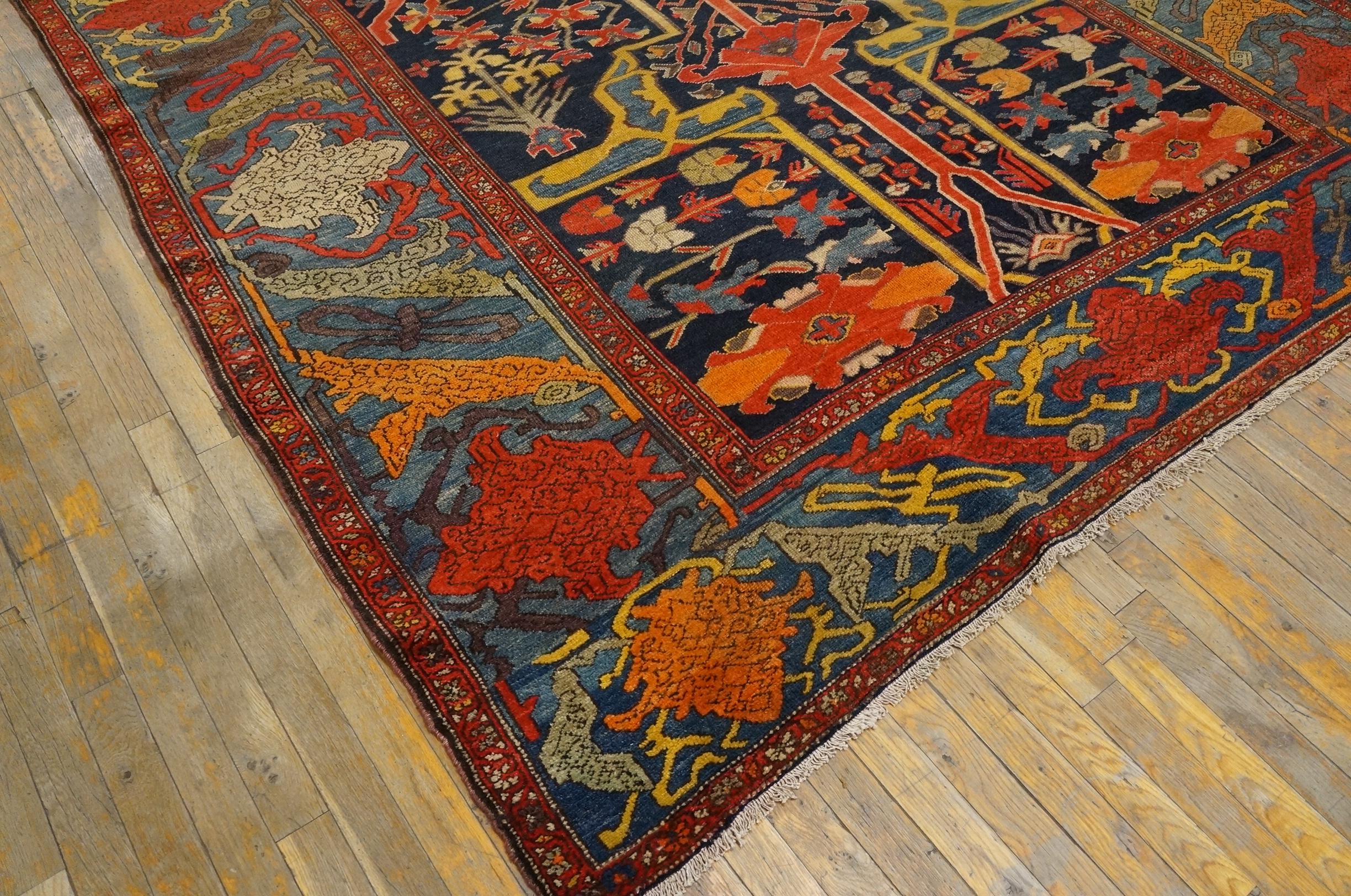 Hand-Knotted Late 19th Century Persian Malayer Carpet ( 7' x 13'10