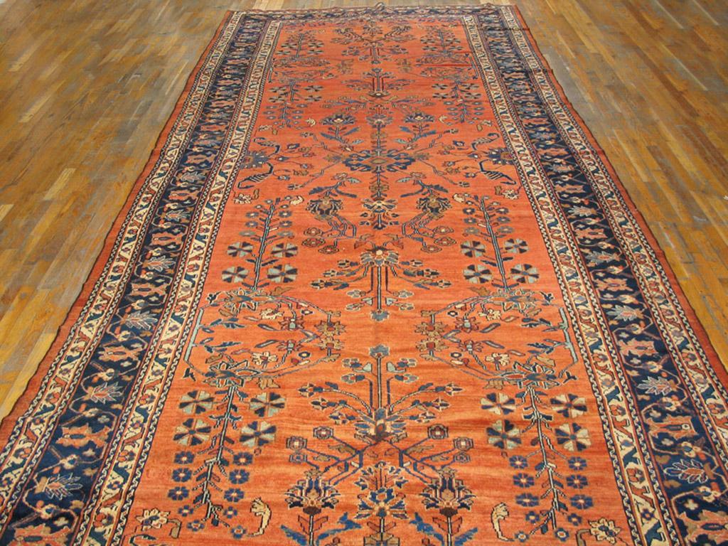 Hand-Knotted 1920s Persian Malayer Carpet ( 7'2