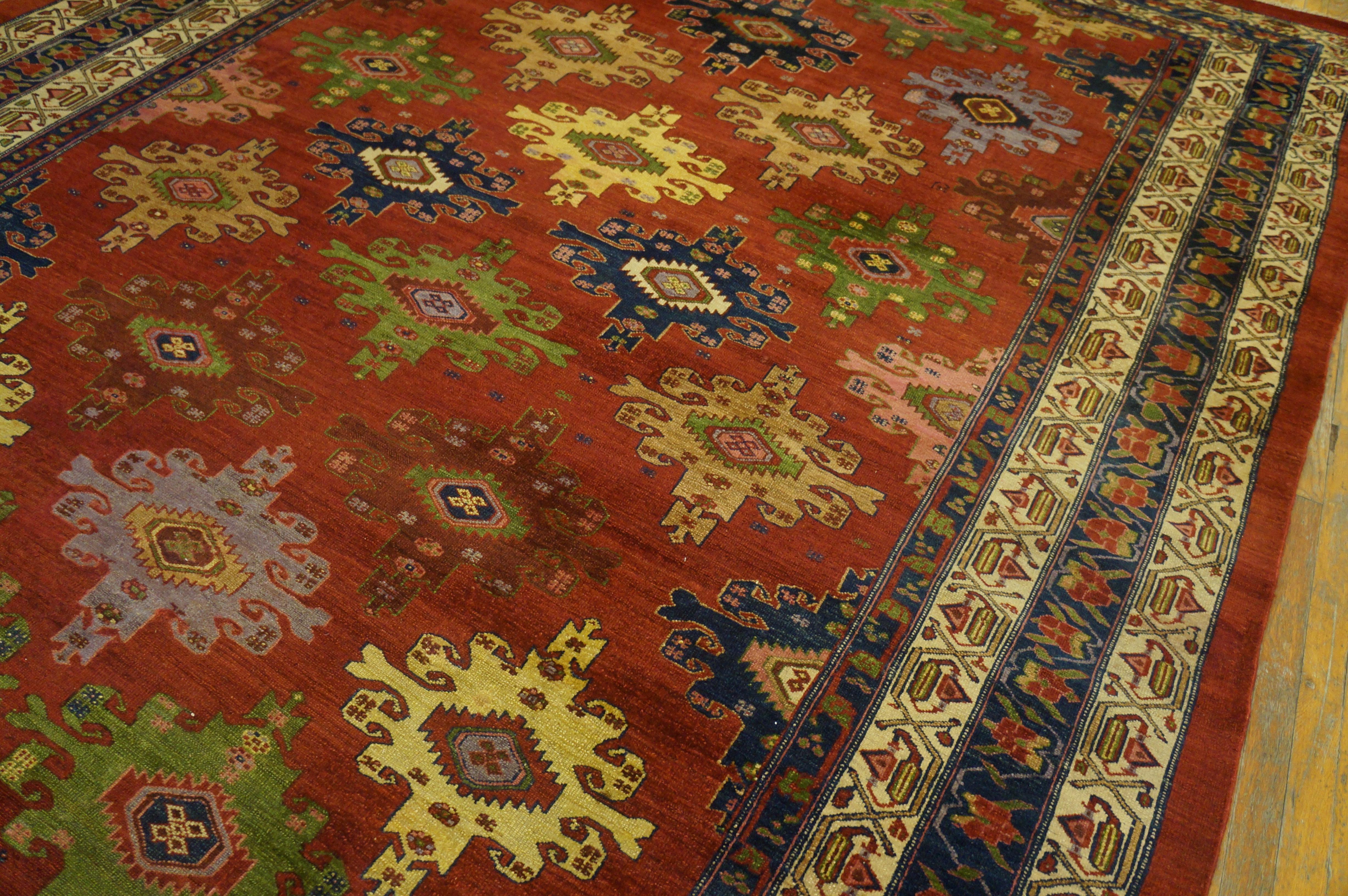 Wool 19th Century Persian Malayer Carpet ( 9'4