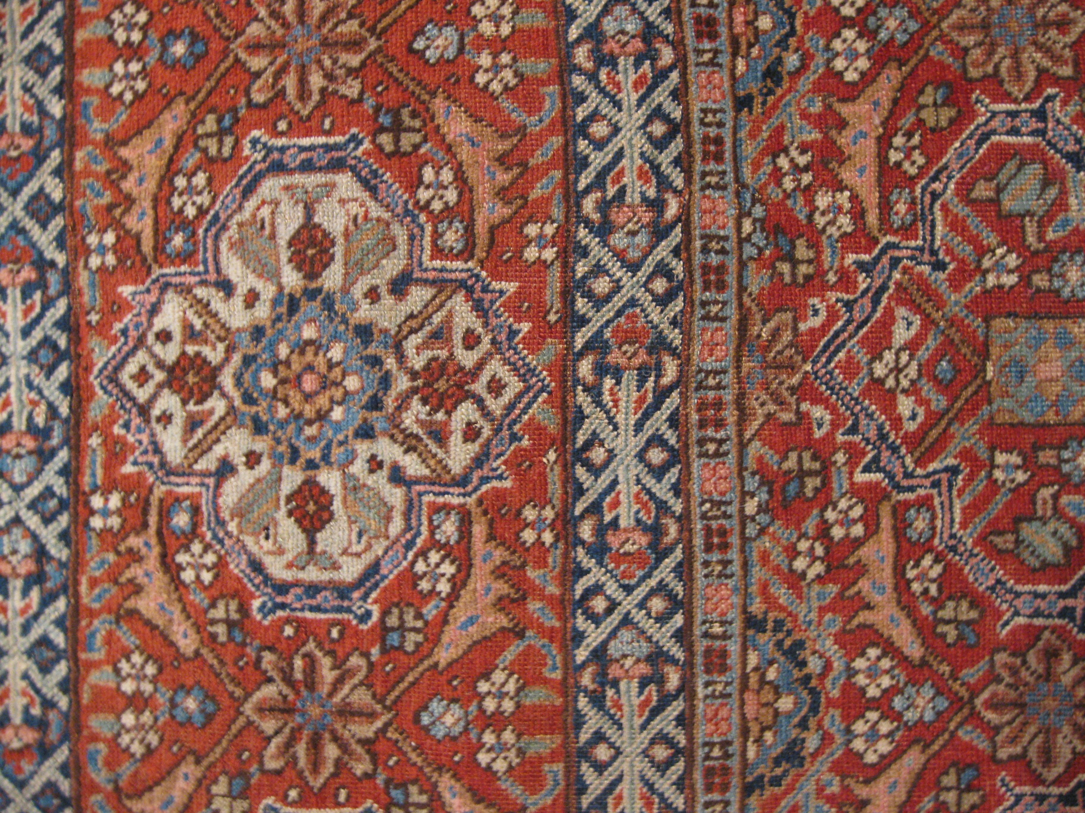 Hand-Woven Antique Malayer Rug For Sale