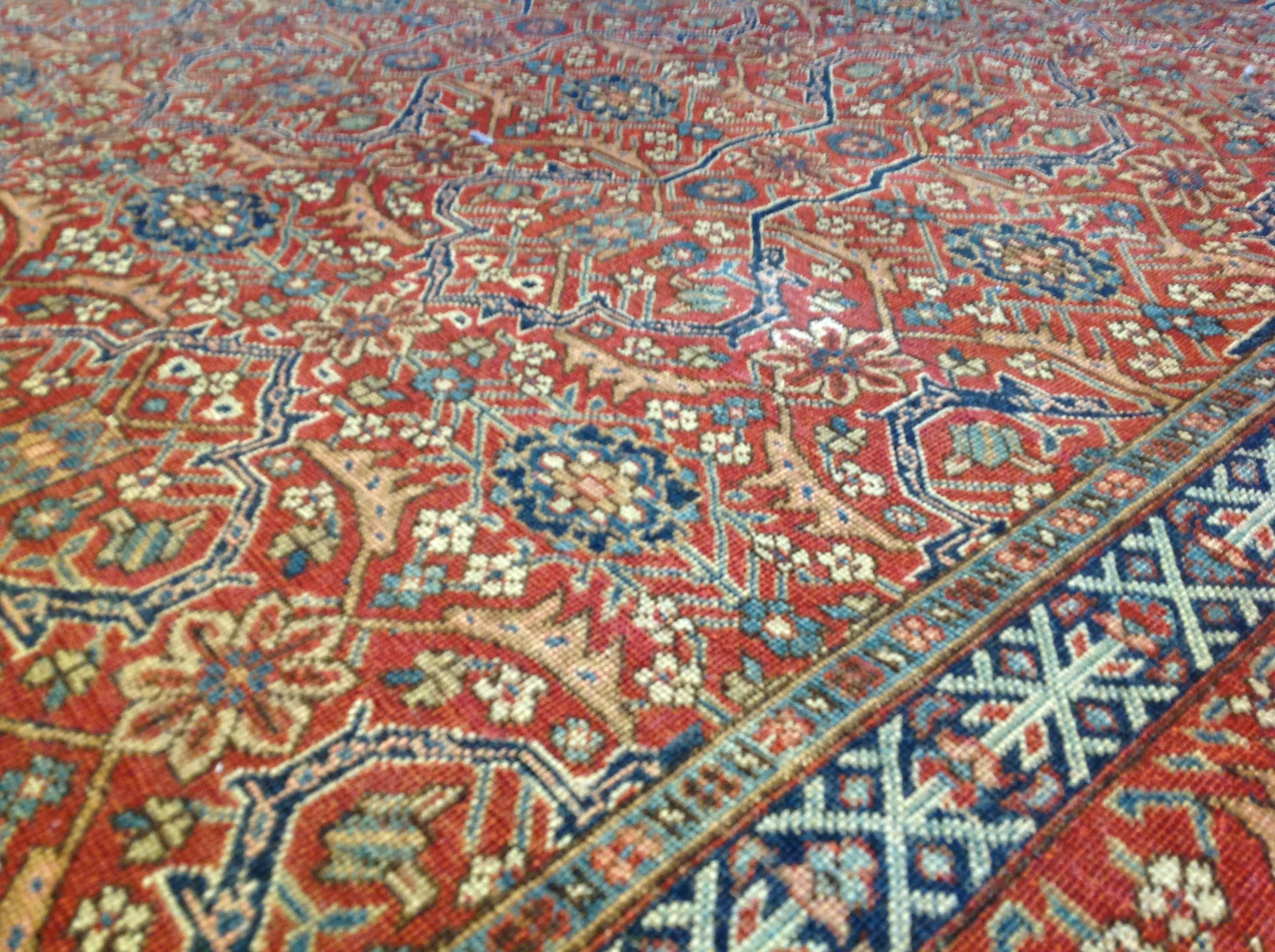 20th Century Antique Malayer Rug For Sale