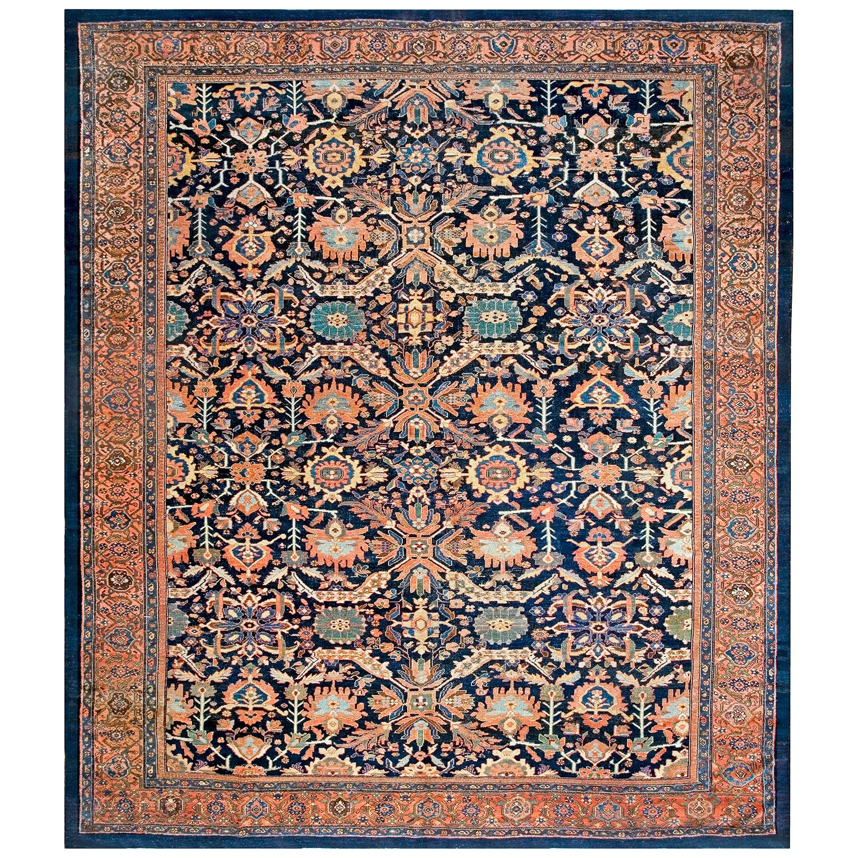 19th Century Persian Malayer Carpet ( 12'4" x 14'8" - 375 x 448 ) For Sale