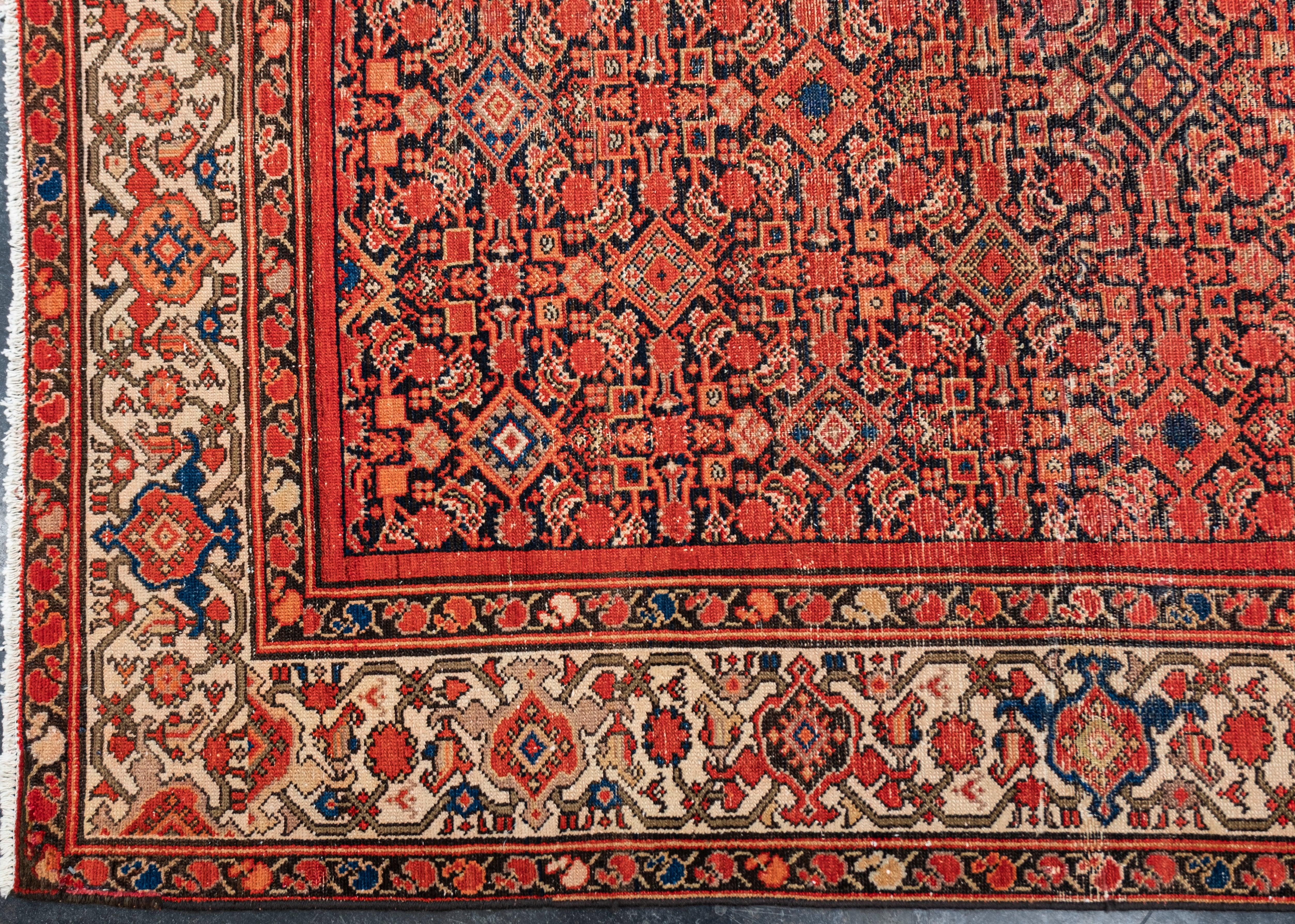 Antique Malayer Rug Oriental Handmade 6'5