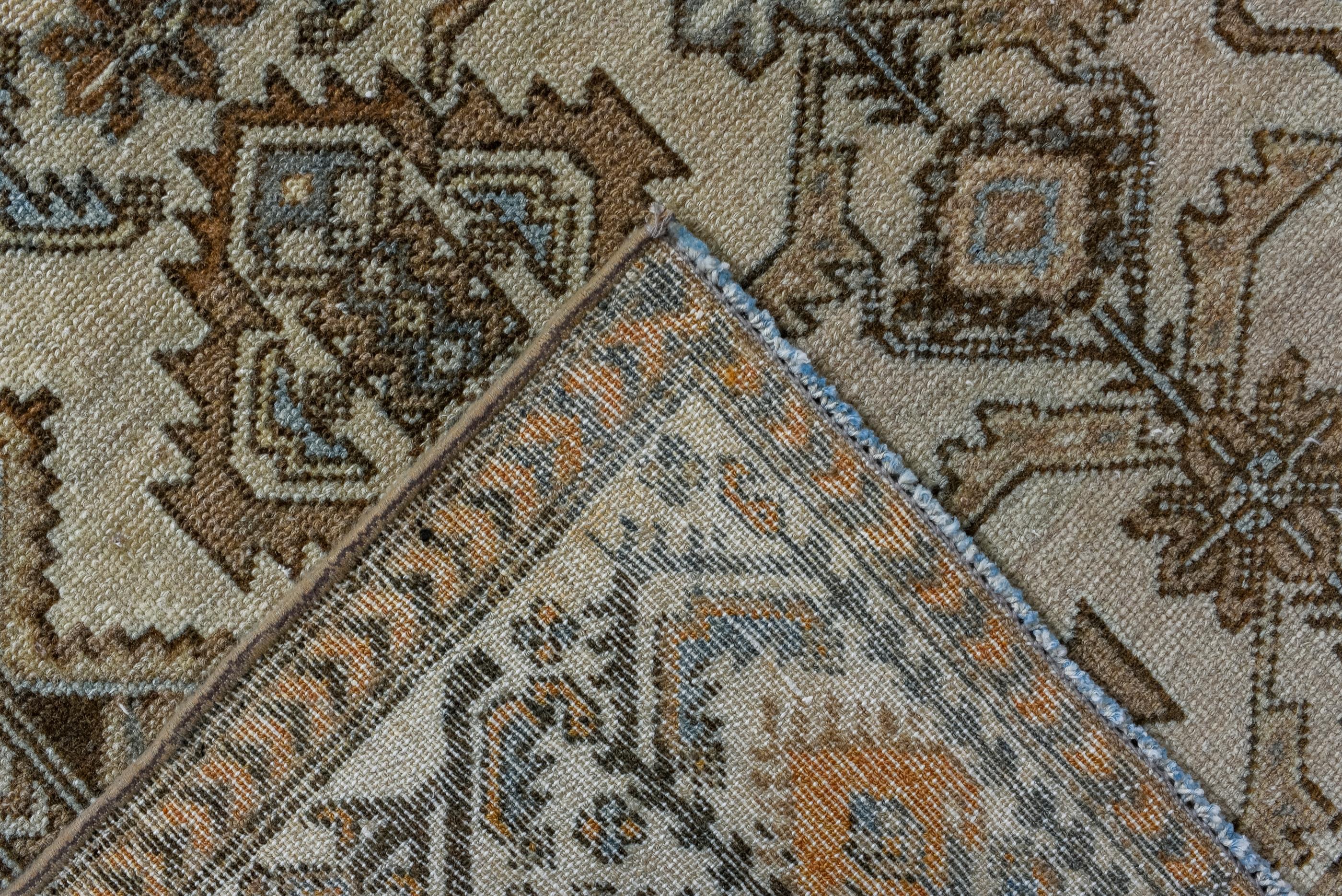 20th Century Antique Malayer Rug with Sandy Straw Field and Flower Design For Sale