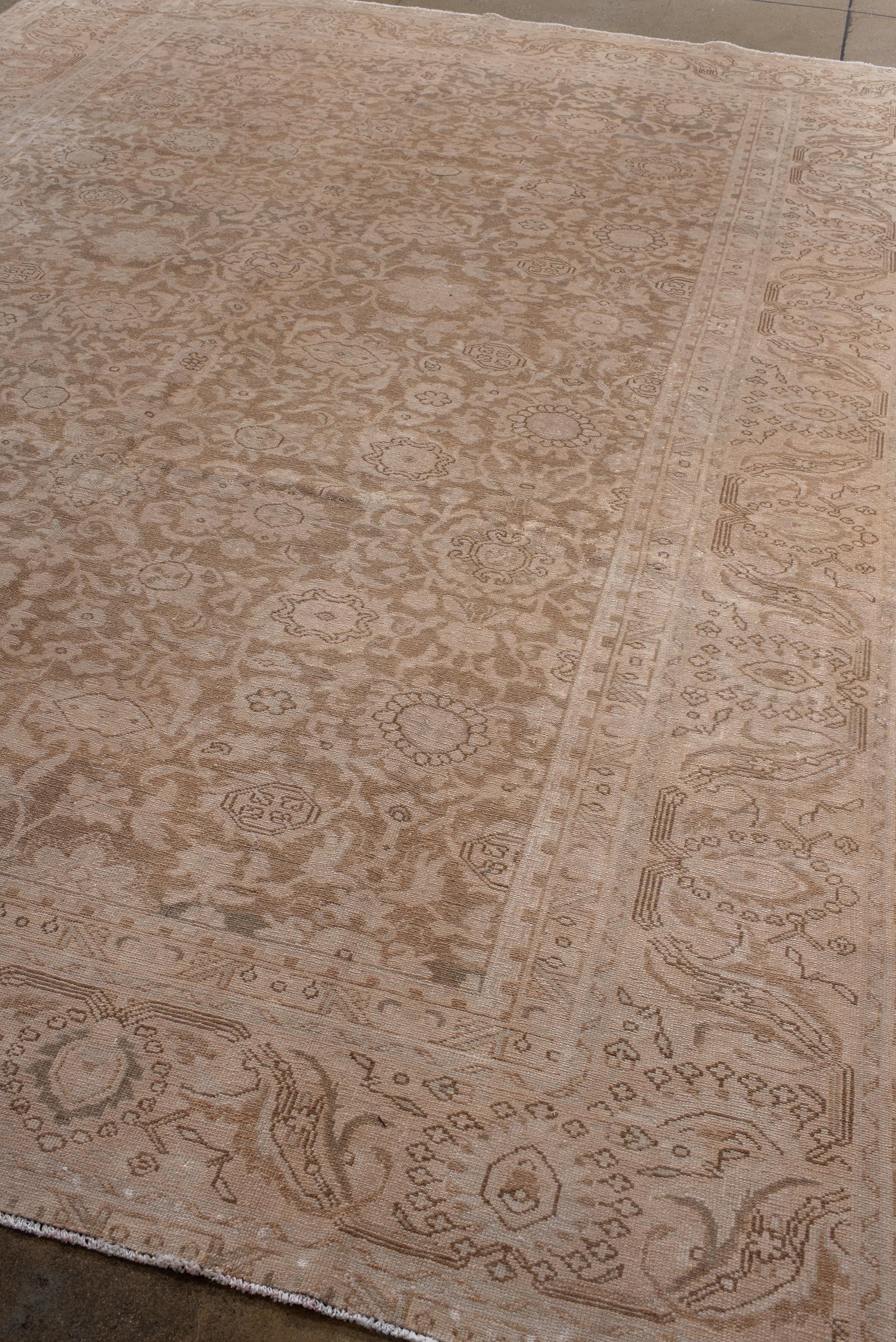 Persian Antique Malayer Rug with Soft Simple Palette For Sale