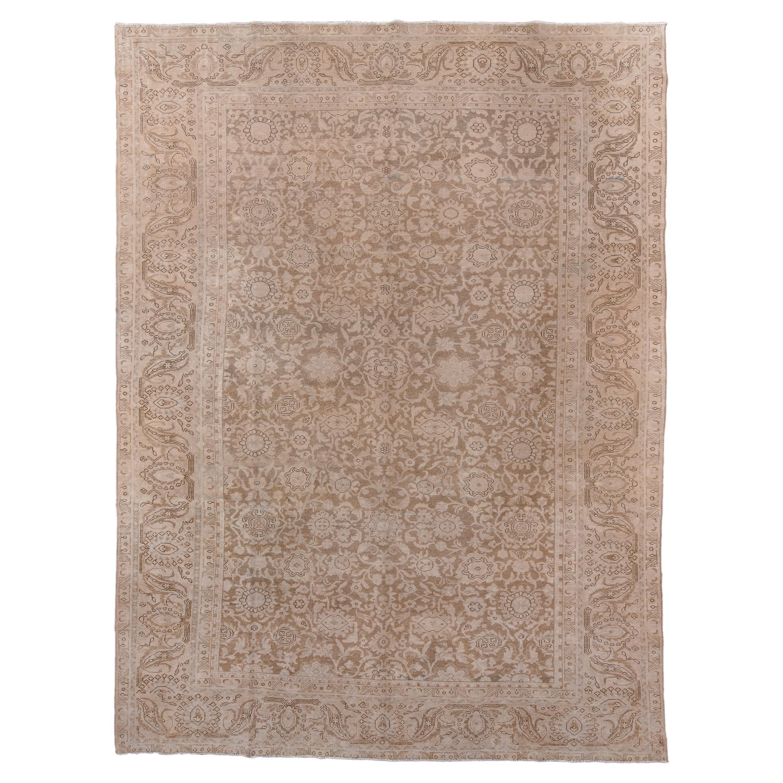 Antique Malayer Rug with Soft Simple Palette For Sale