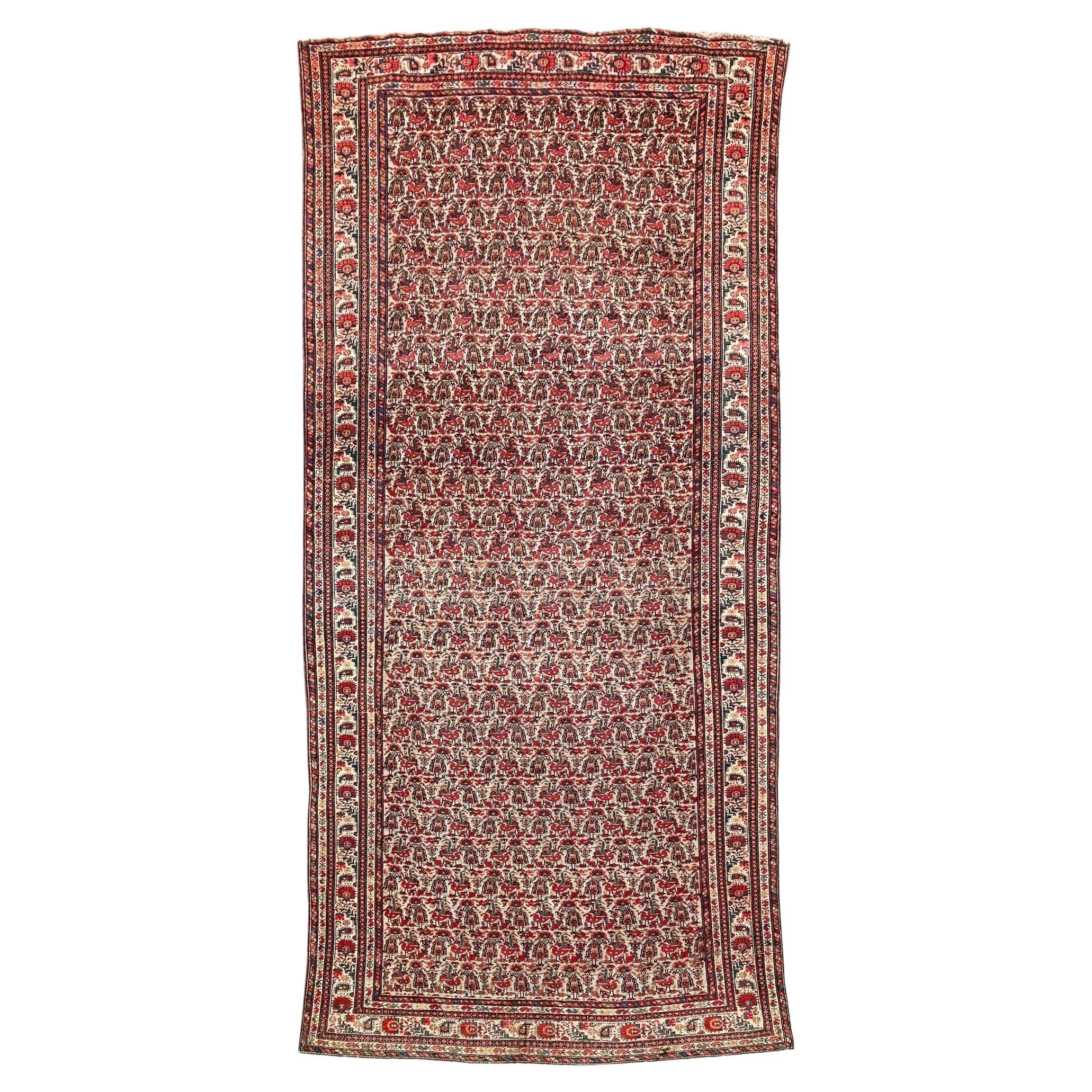 Antiker Malayer Läufer 2.86m X 1.38m