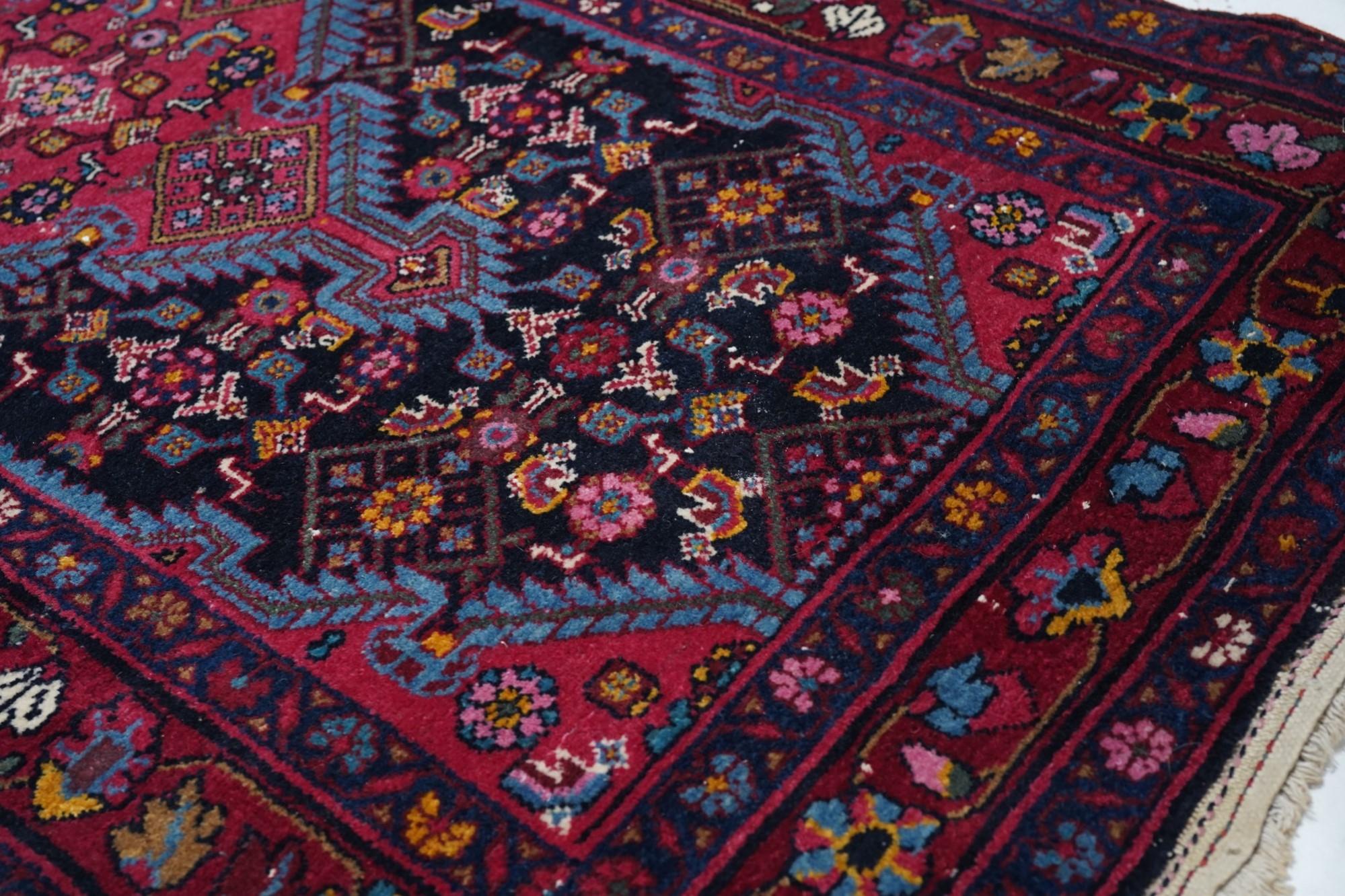 Wool Antique Malayer Runner For Sale