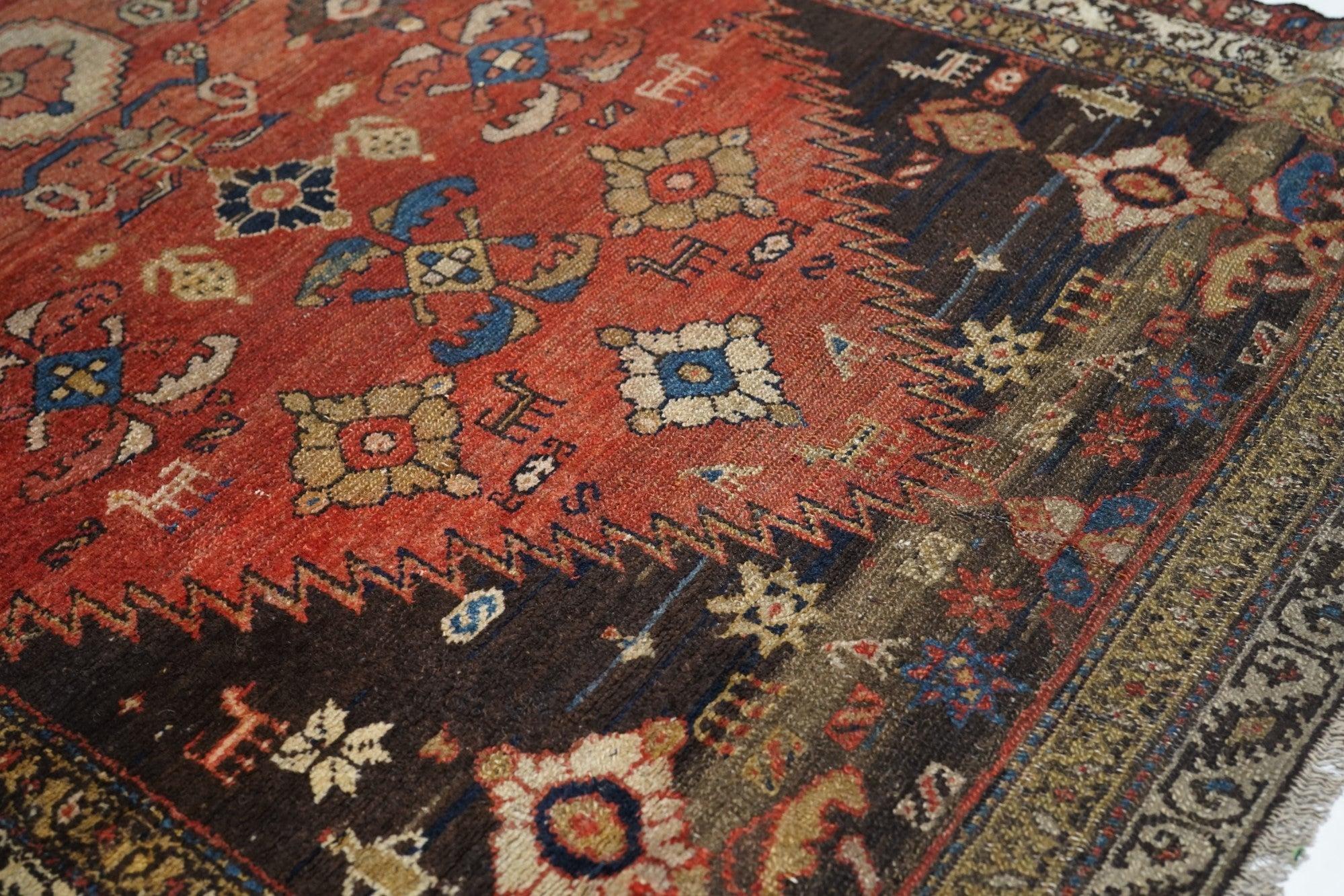 Perse Tapis de couloir Malayer ancien de 3'10'' x 11'0