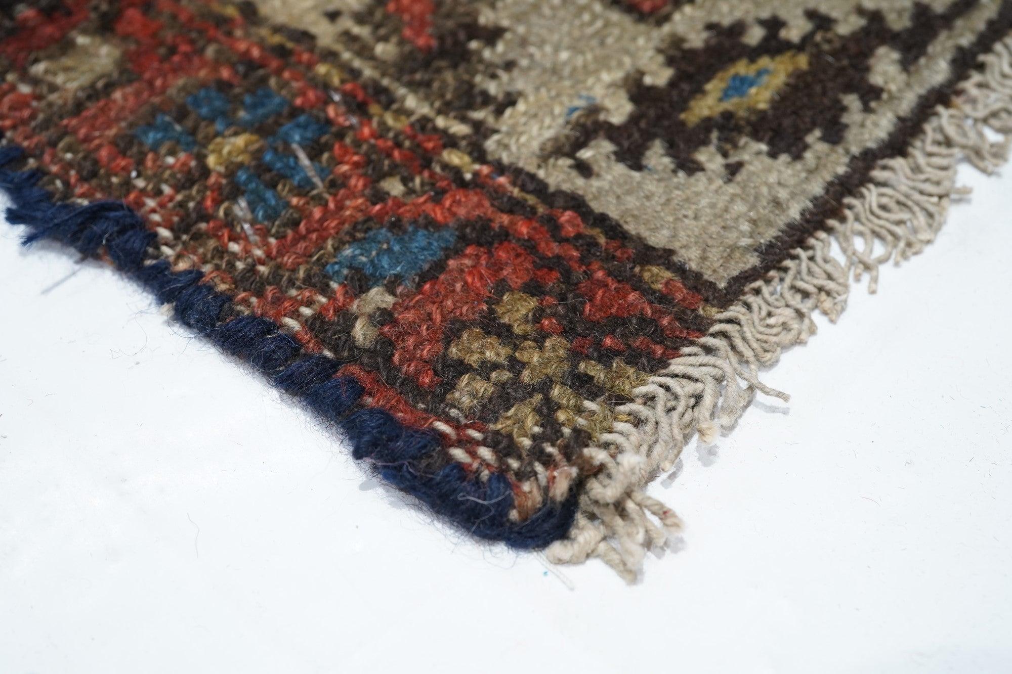 Noué à la main Tapis de couloir Malayer ancien de 3'10'' x 11'0
