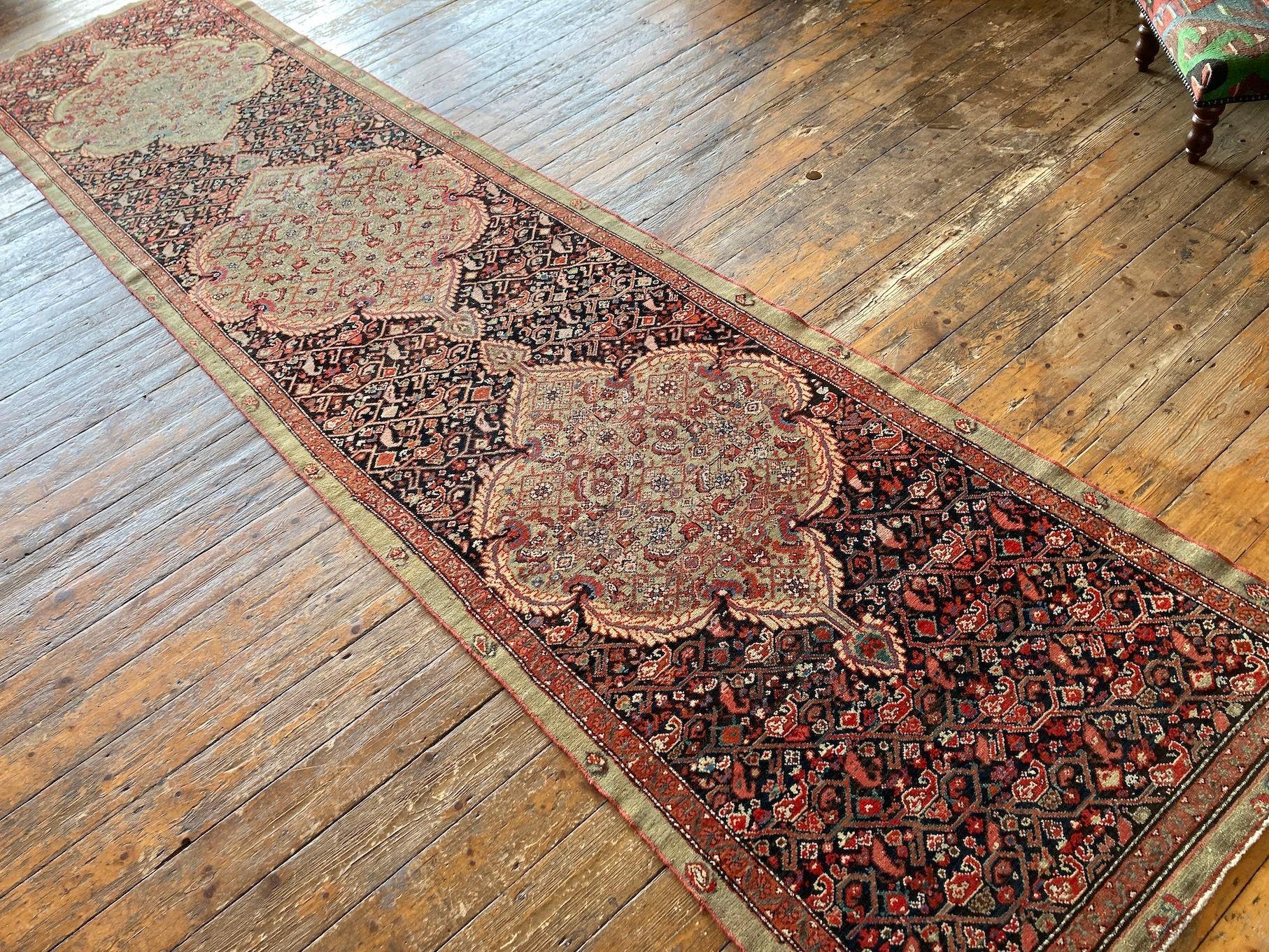 Early 20th Century Antique Malayer Runner 4.25m x 0.96m For Sale