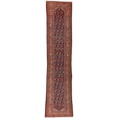 Tapis de couloir Malayer ancien, vers 1900