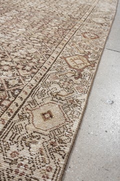 Antique Malayer Runner, Neutral Palette, circa 1930s