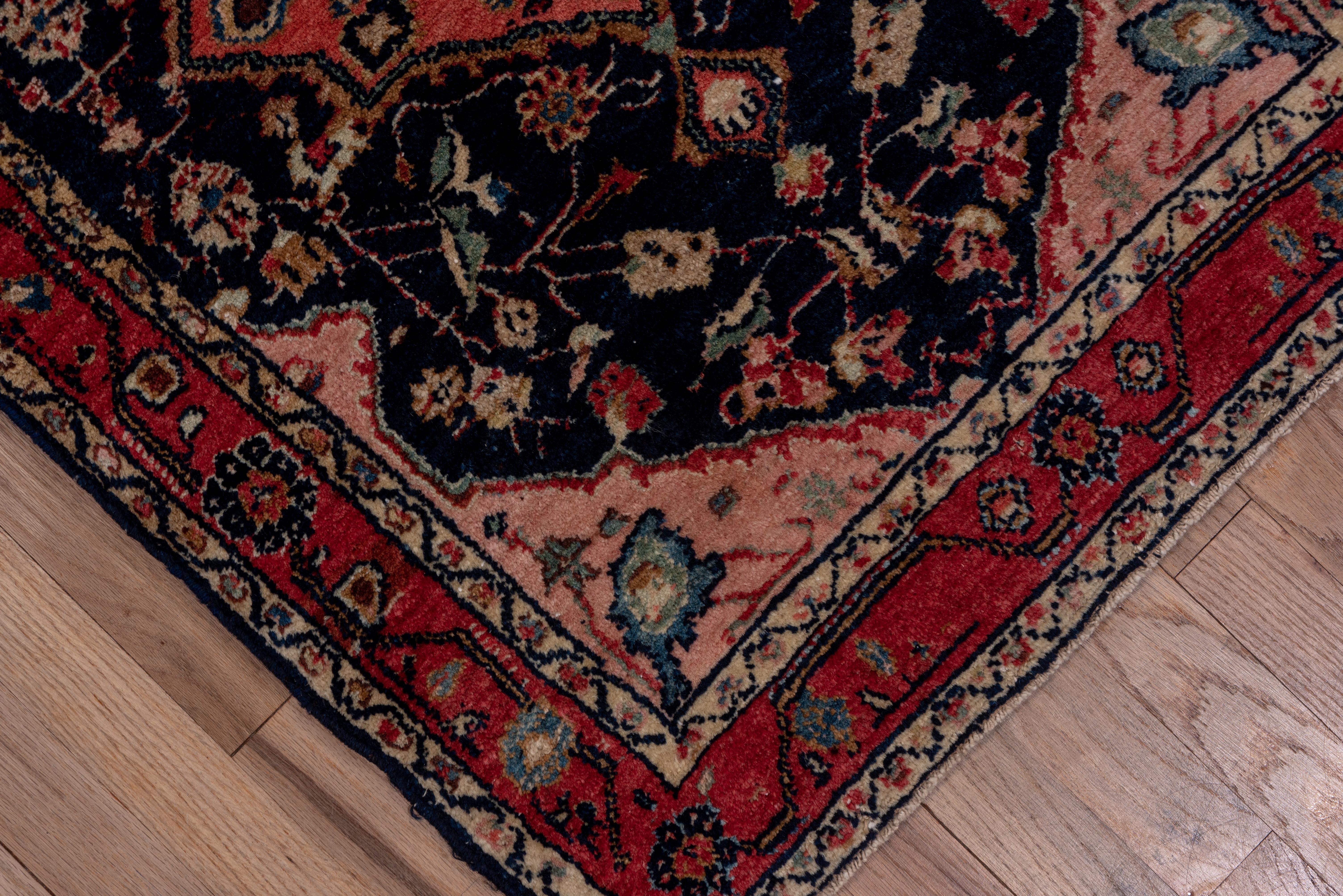 Antique Malayer Runner, Pink Field In Good Condition For Sale In New York, NY