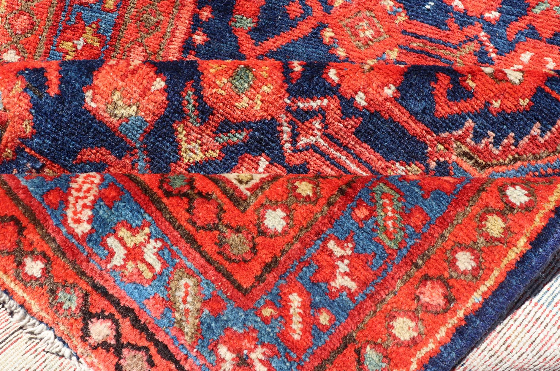Antique Malayer Runner with All-Over Geometric Herati Design For Sale 4