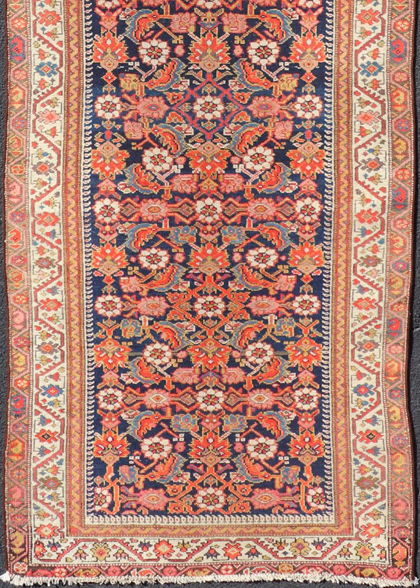 Antique Malayer Runner with All-Over Herati Design and Beautiful Colors In Excellent Condition For Sale In Atlanta, GA