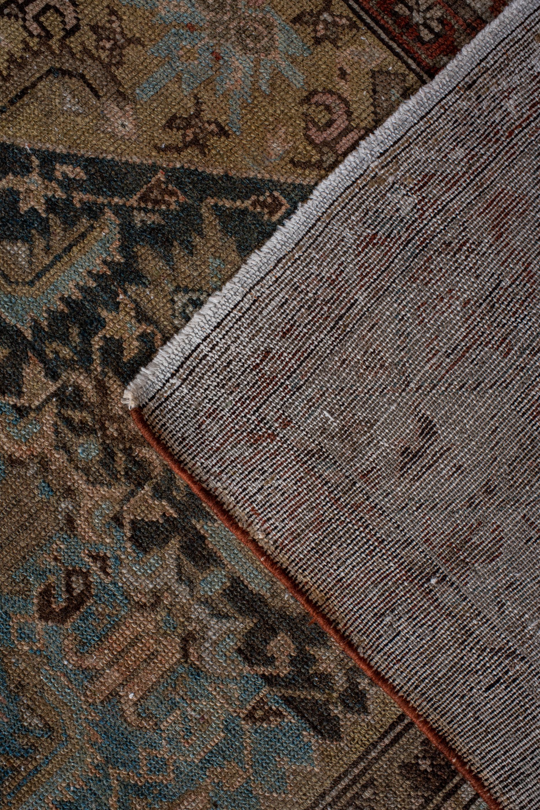 20th Century Antique Malayer Runner with Blue Field 