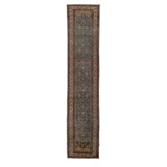 Antique Malayer Runner with Blue Field 