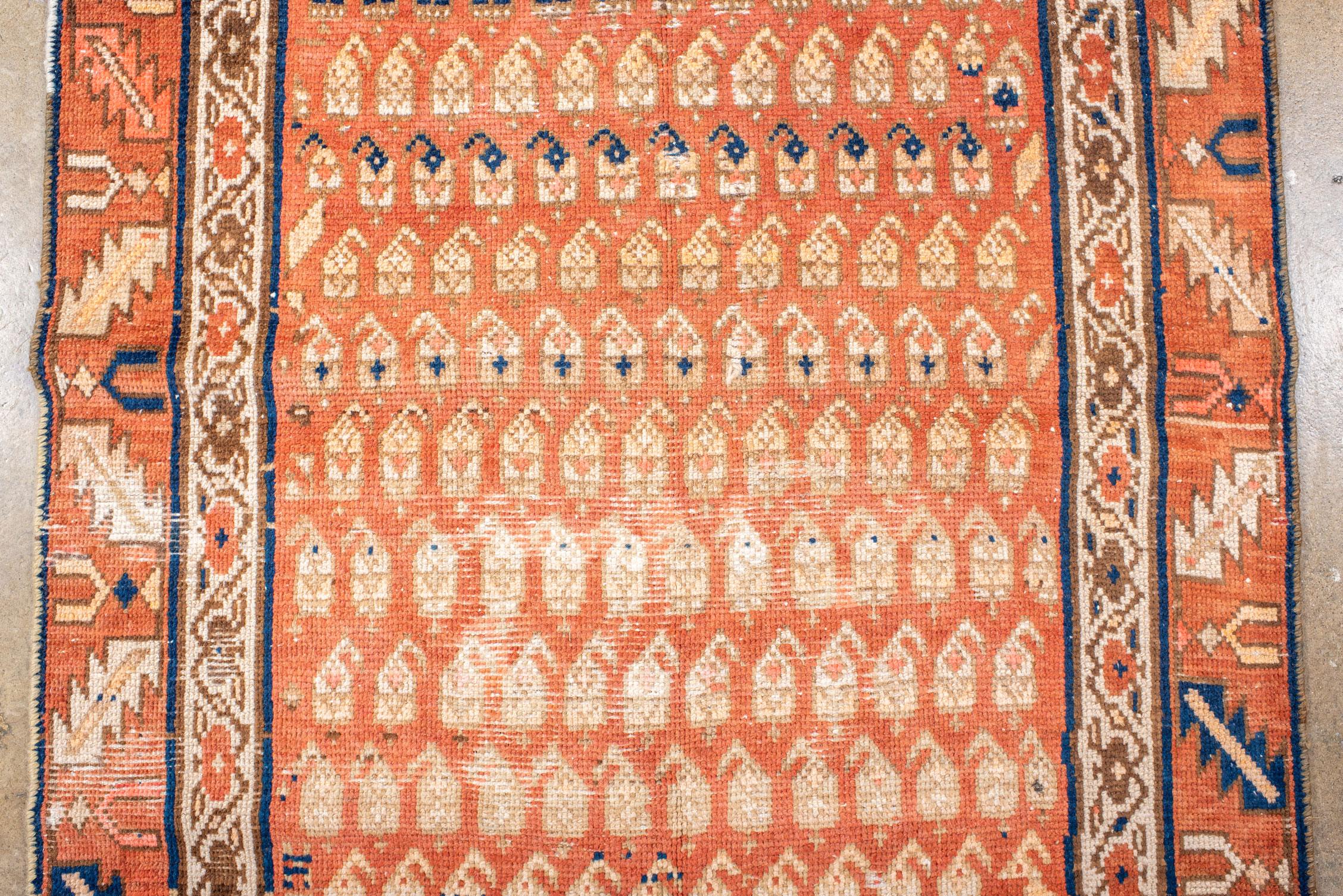 Antique Malayer Runner with Charming Boteh Design In Good Condition For Sale In New York, NY