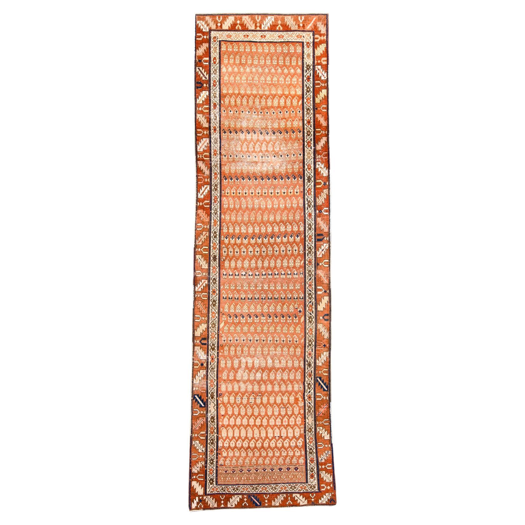 Antique Malayer Runner with Charming Boteh Design For Sale