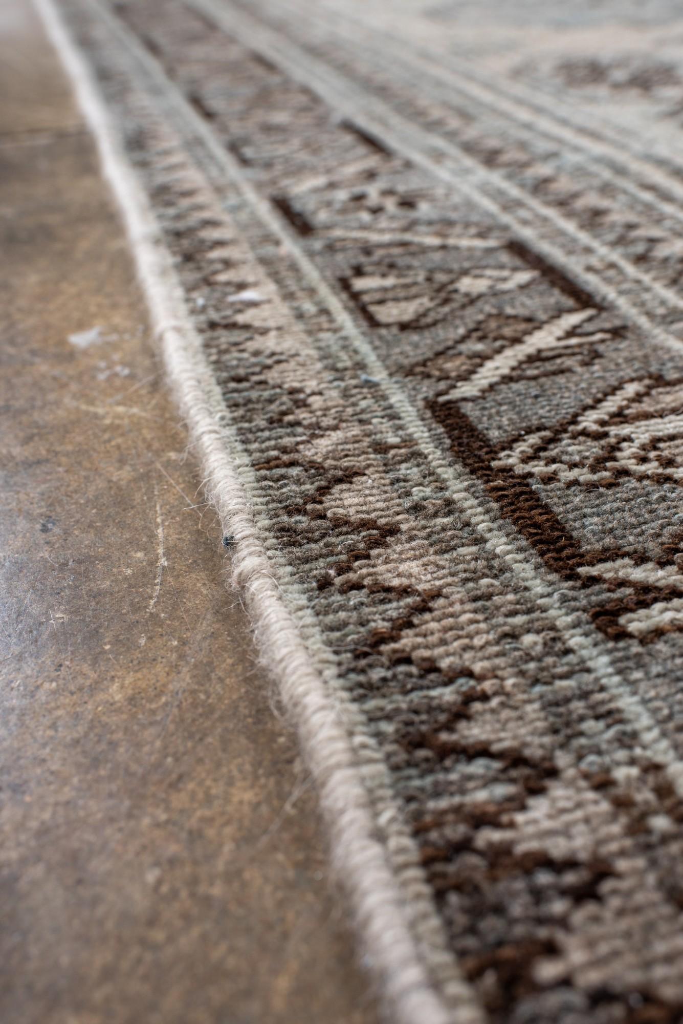 Wool Antique Malayer Runner with Large Blue Medallions For Sale