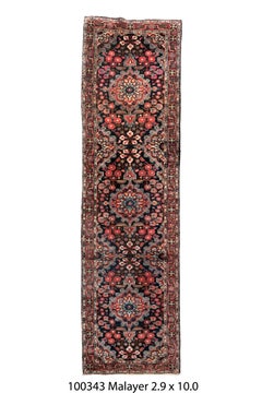 Antique Malayer Runner with Vibrant Colors