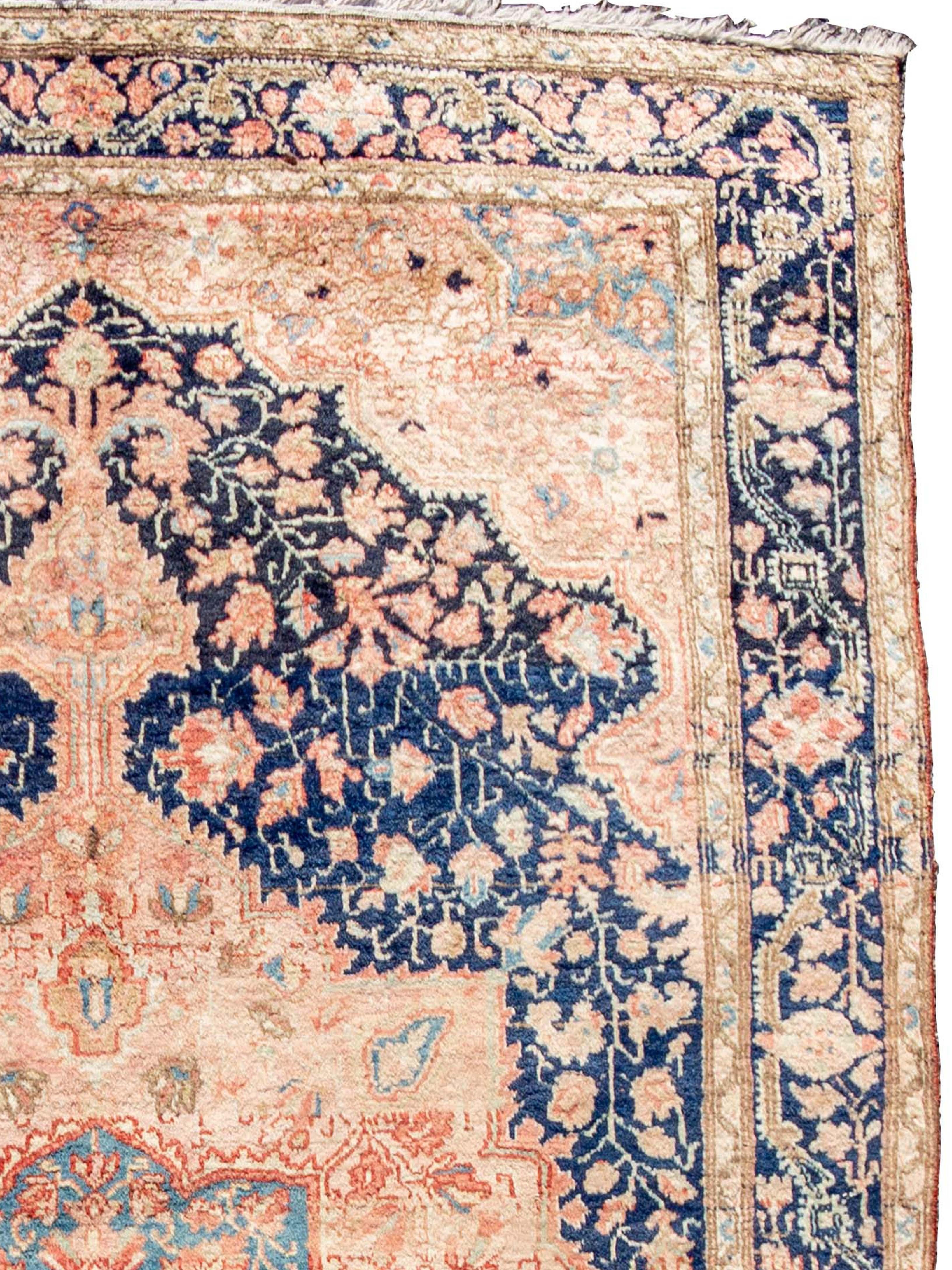 Annodato a mano Tappeto antico Malayer Sarouk, inizio XX secolo in vendita