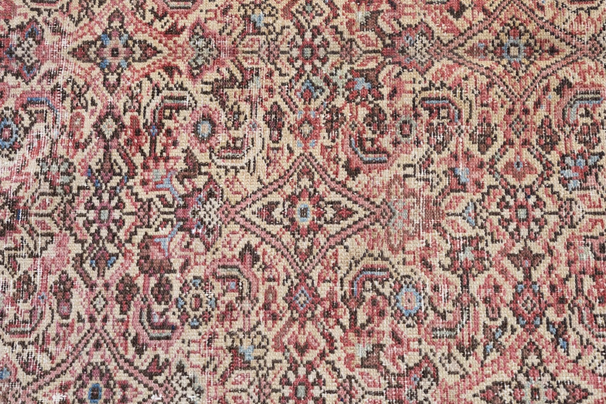 Noué à la main Tapis antique Malayer Shabby Chic 5'9'' x 12'9'' en vente