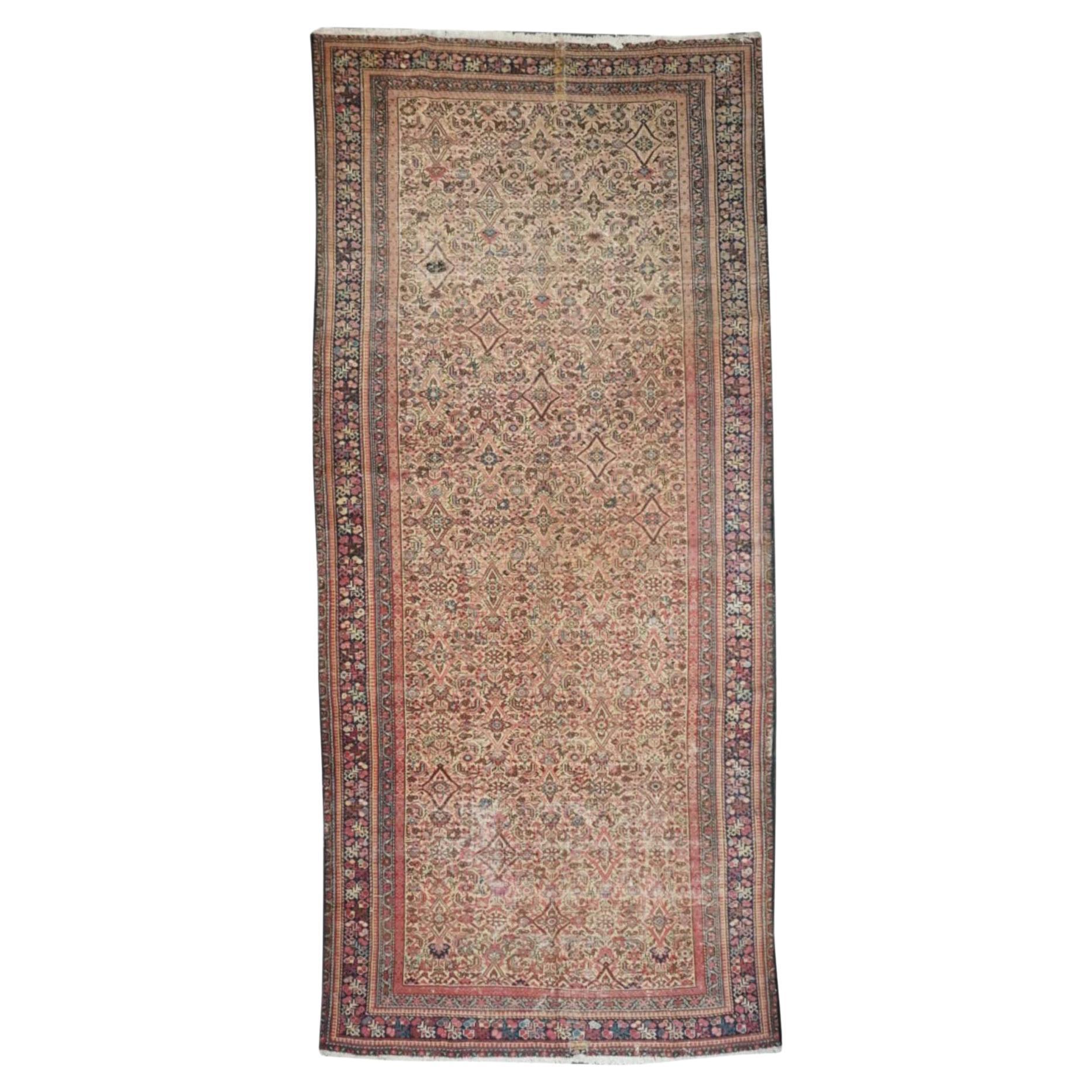 Antique Malayer Shabby Chic Rug 5'9'' x 12'9''