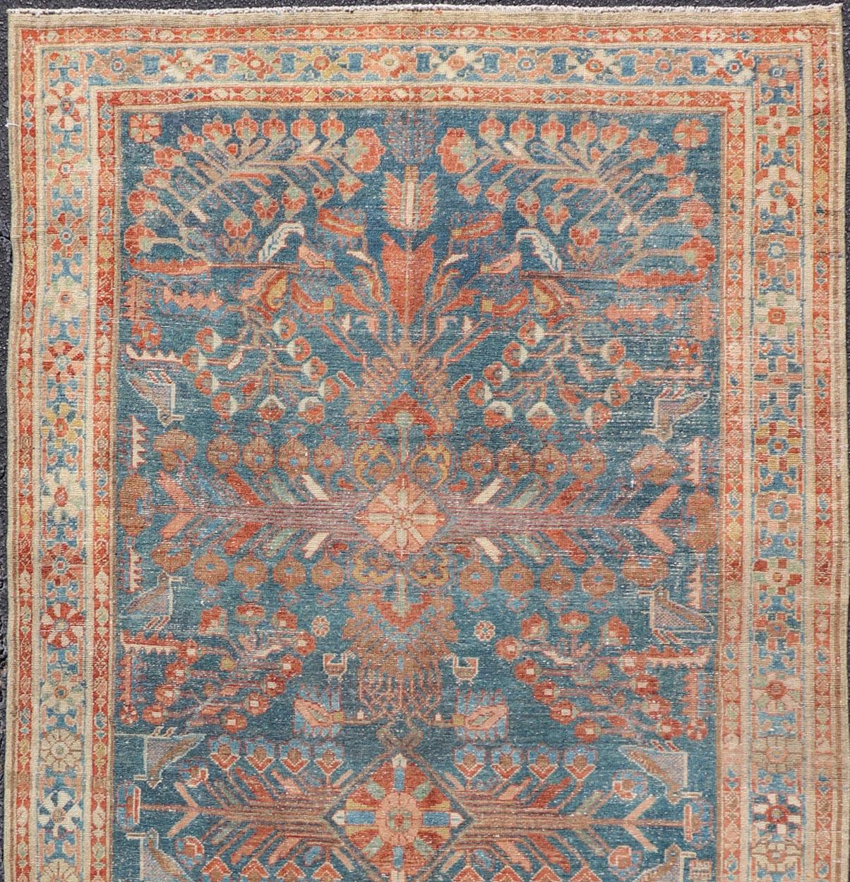 Antique Malayer Short gallery runner in Blue by Keivan Woven Arts  5'1