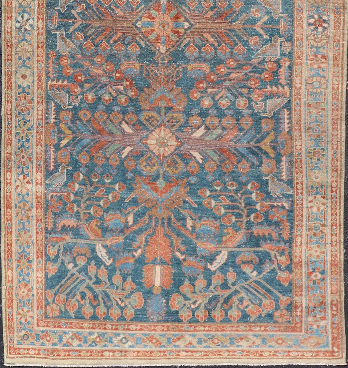 Wool Antique Malayer Short gallery runner in Blue by Keivan Woven Arts  5'1