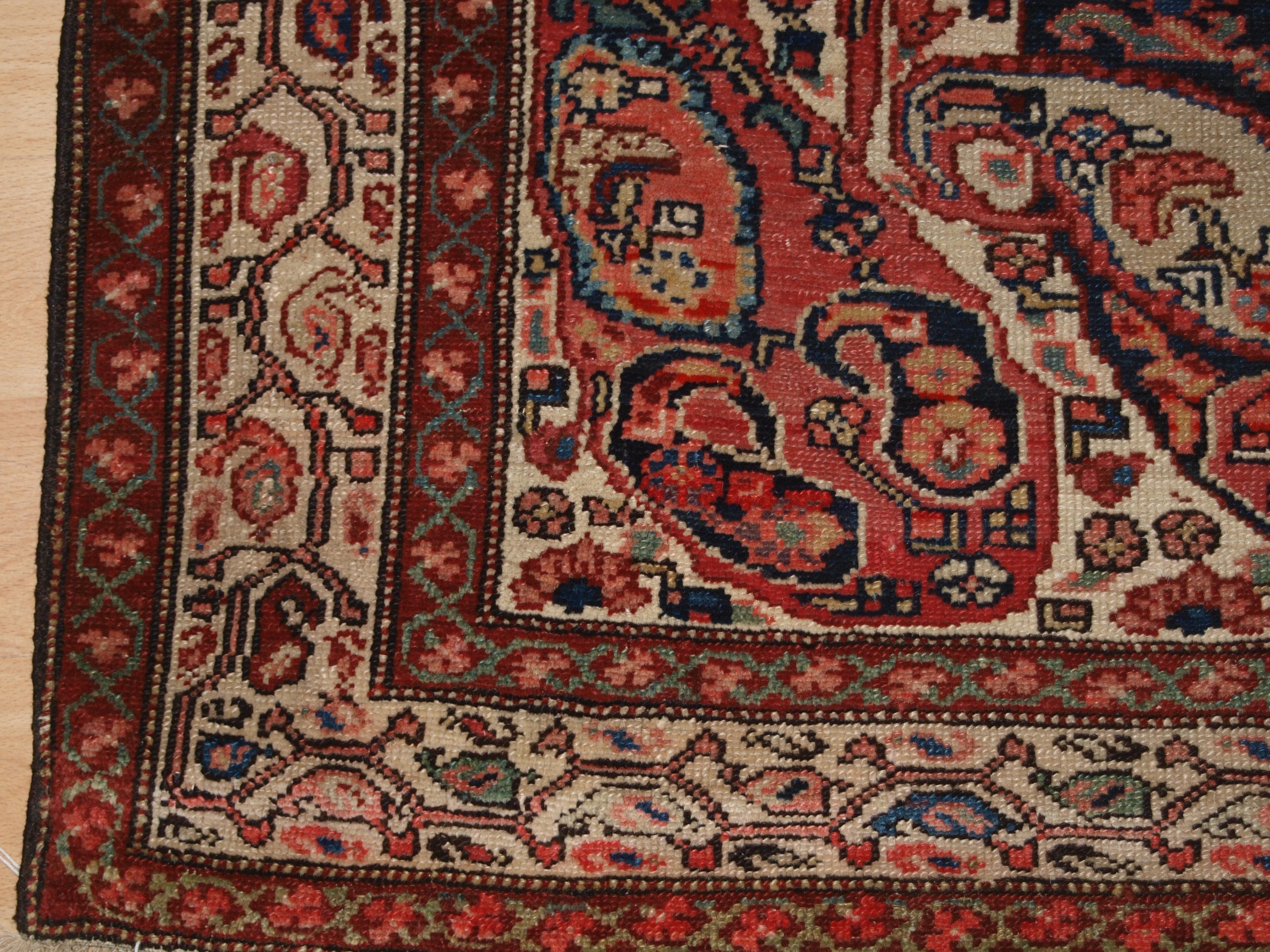 Antique Malayer Village Rug with Mother Child Boteh Design, circa 1900 For Sale 2
