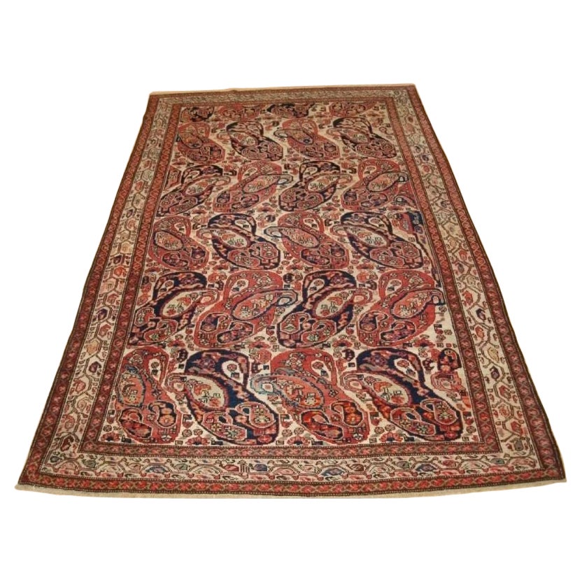 Ancien tapis de village Malayer avec motif de mère et enfant Boteh, vers 1900