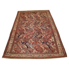 Ancien tapis de village Malayer avec motif de mère et enfant Boteh, vers 1900
