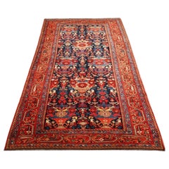 Antique Malayer Village Rug with Vase/Peacock Design, circa 1900