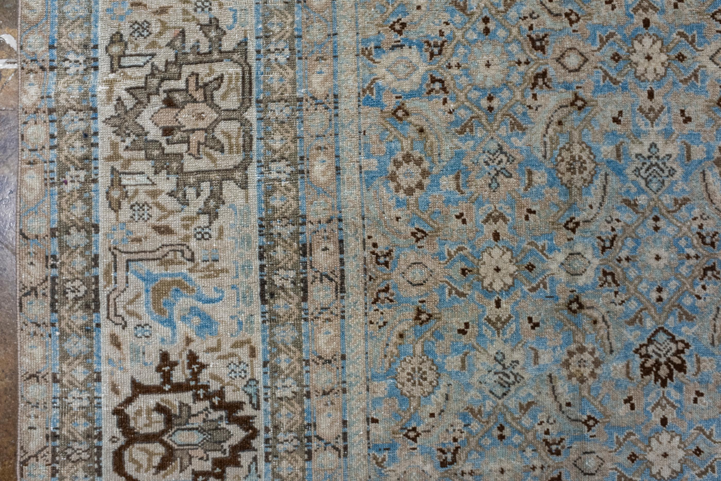 Antique Malayer with Light Blue Ground and Herati Design  In Good Condition For Sale In New York, NY