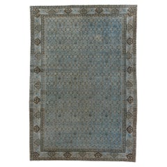 Antique Malayer with Light Blue Ground and Herati Design 