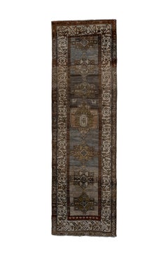 Antique Malayer with Slate Field and a Cream Border