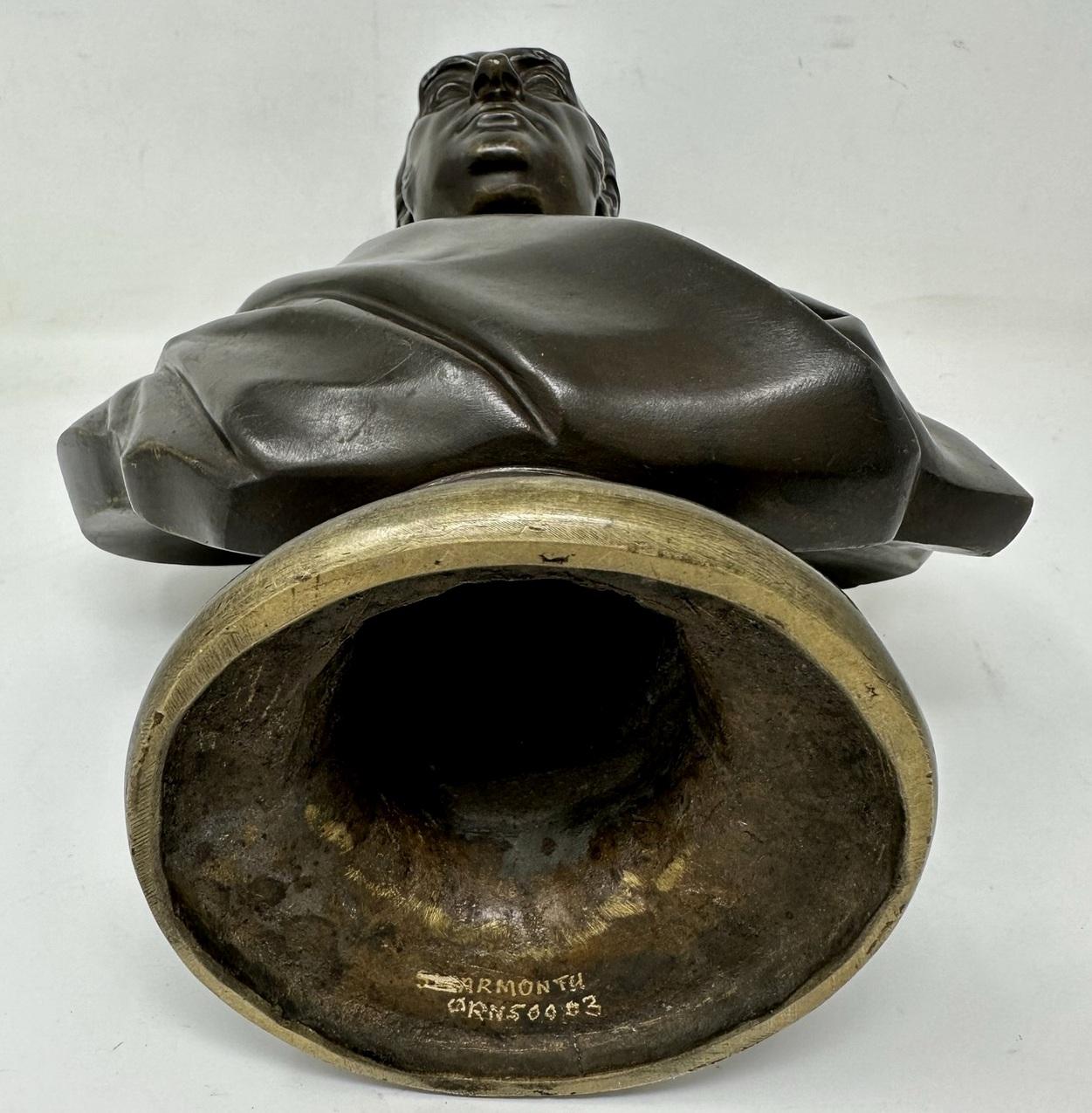 Brass Antique Male Bronze Bust George Stephenson Railways Interest Edward William Wyon For Sale