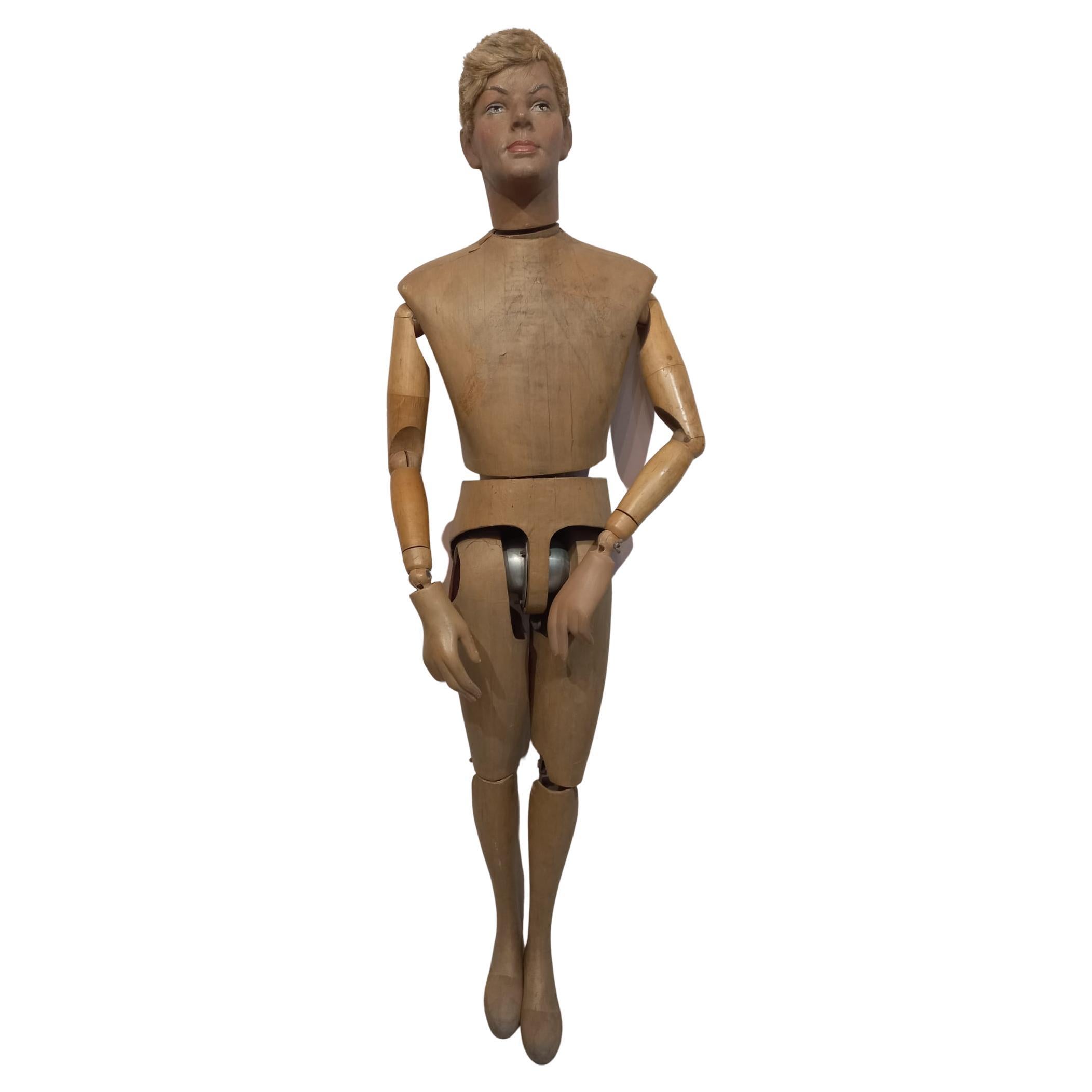Antique Male Mannequin in Life Size, Ca 1920, Rare For Sale 1