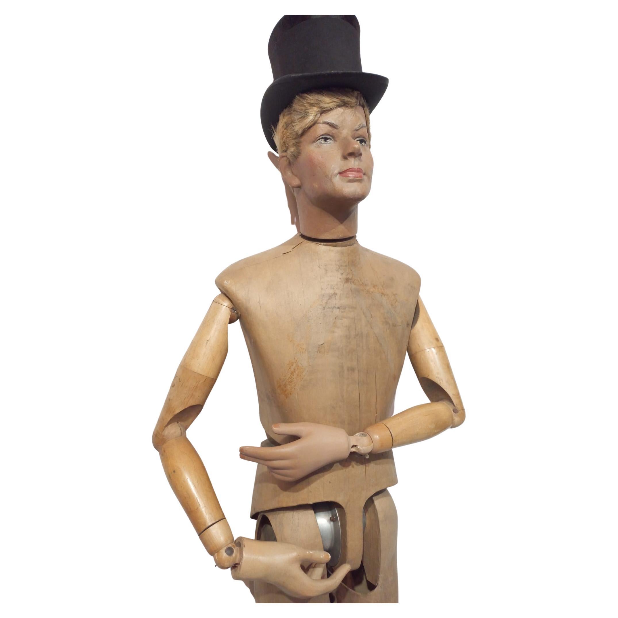 Other Antique Male Mannequin in Life Size, Ca 1920, Rare For Sale